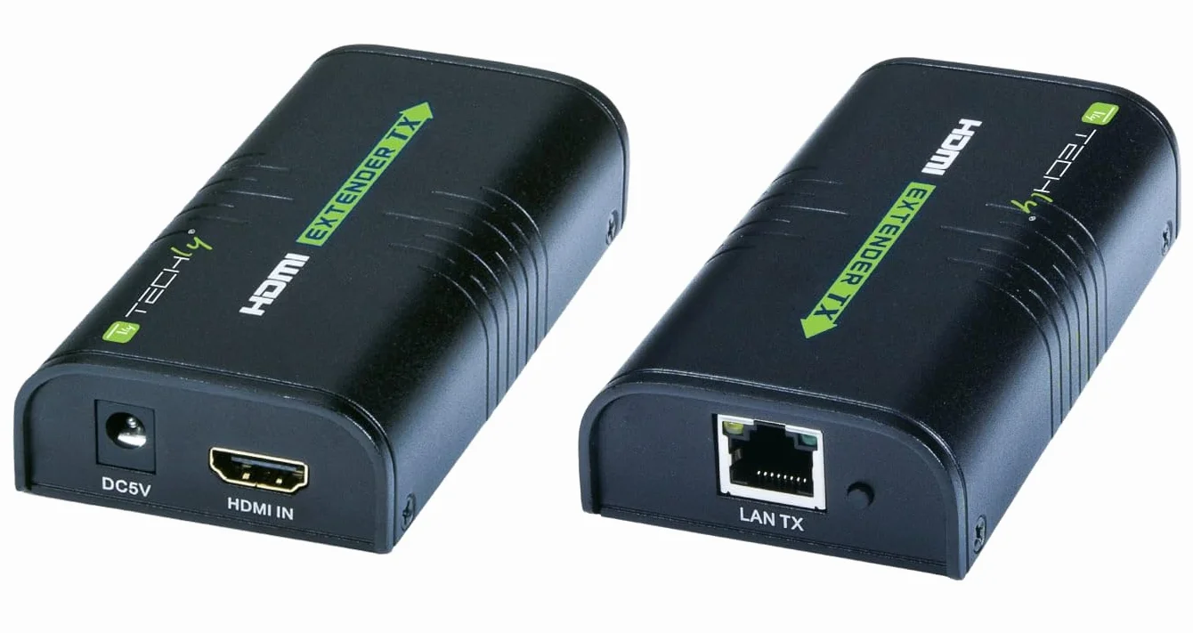 Techly 306004 Extender/Splitter HDMI su Cavo Cat.6 1080p@60Hz Fino a 120m Nero