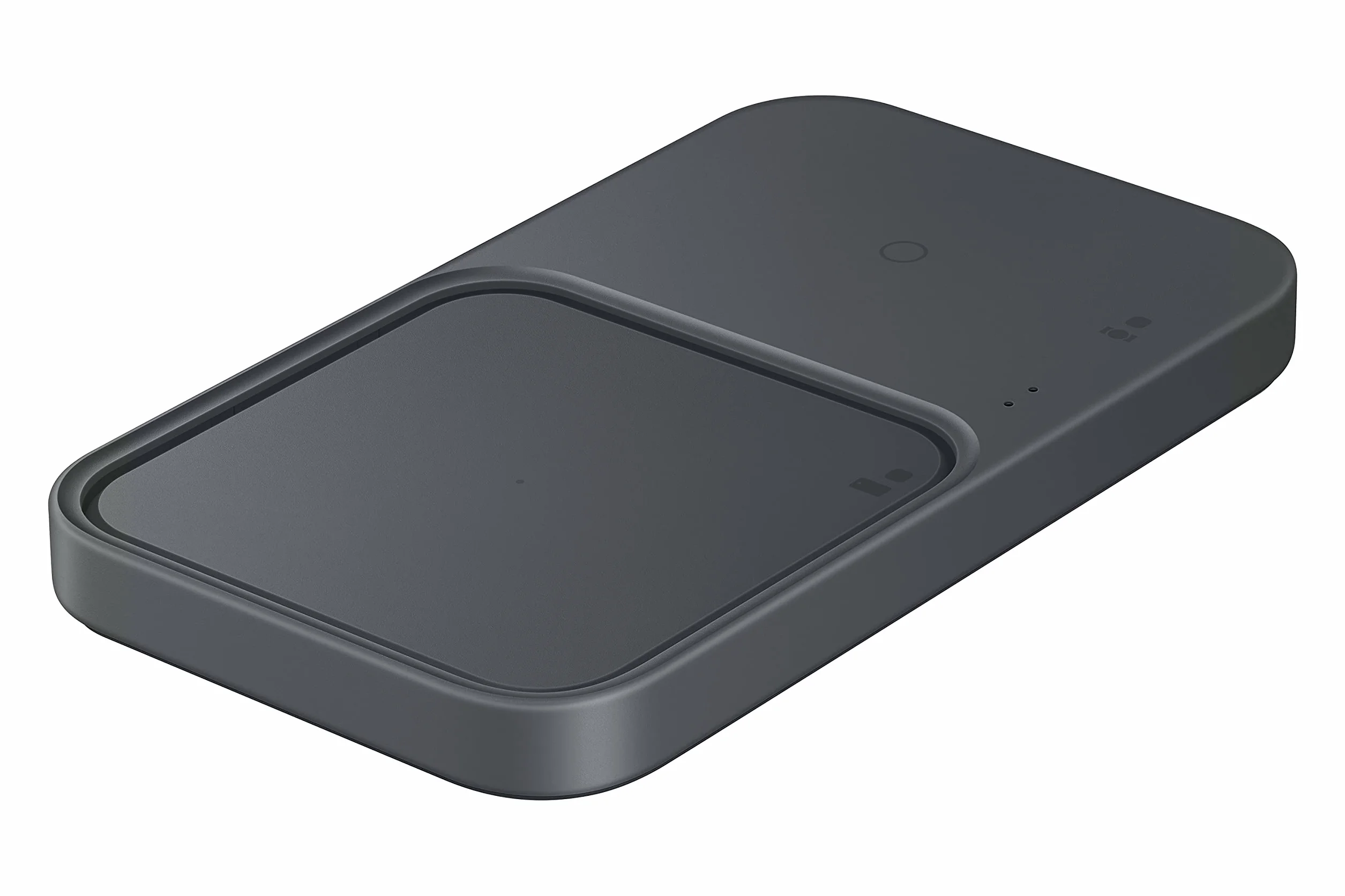 Samsung Wireless Charger Duo 15W Fast Charging 2.0 con Caricabatterie 25W, Grigio scuro