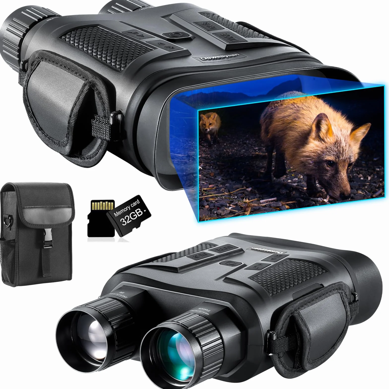 Infrarossi Binocolo Visione Notturna e Diurna Cannocchiale Professionale 4K 7000mAh Ricaricabili 4" TFT di Portatafino a 800M con Registrazione di HD Foto e Video