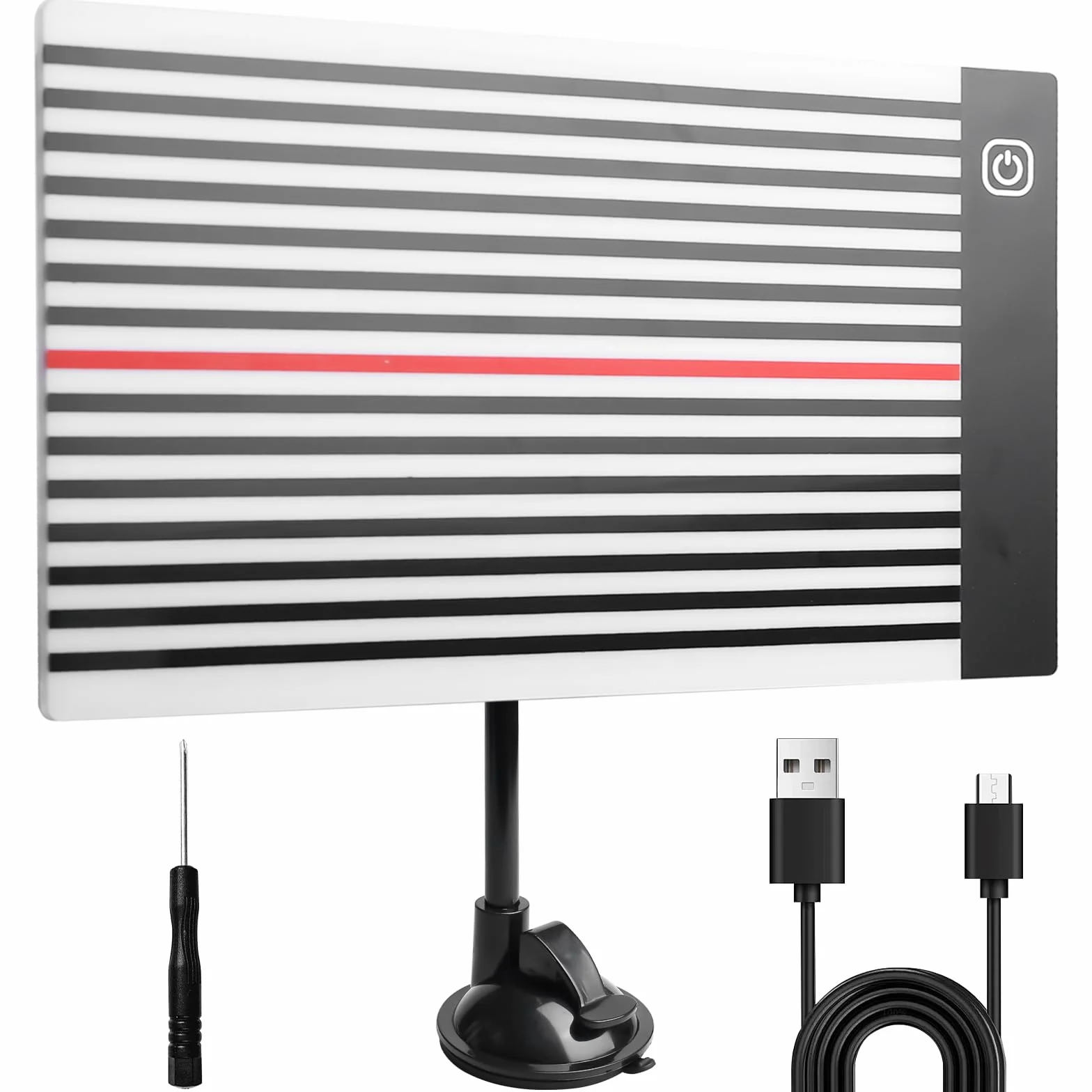 GOMETY Luce per riparazione delle ammaccature senza vernice, pannello luminoso LED con supporto regolabile, lampada di prova USB per carrozzeria e pannello riflettente LED, kit di riparazione