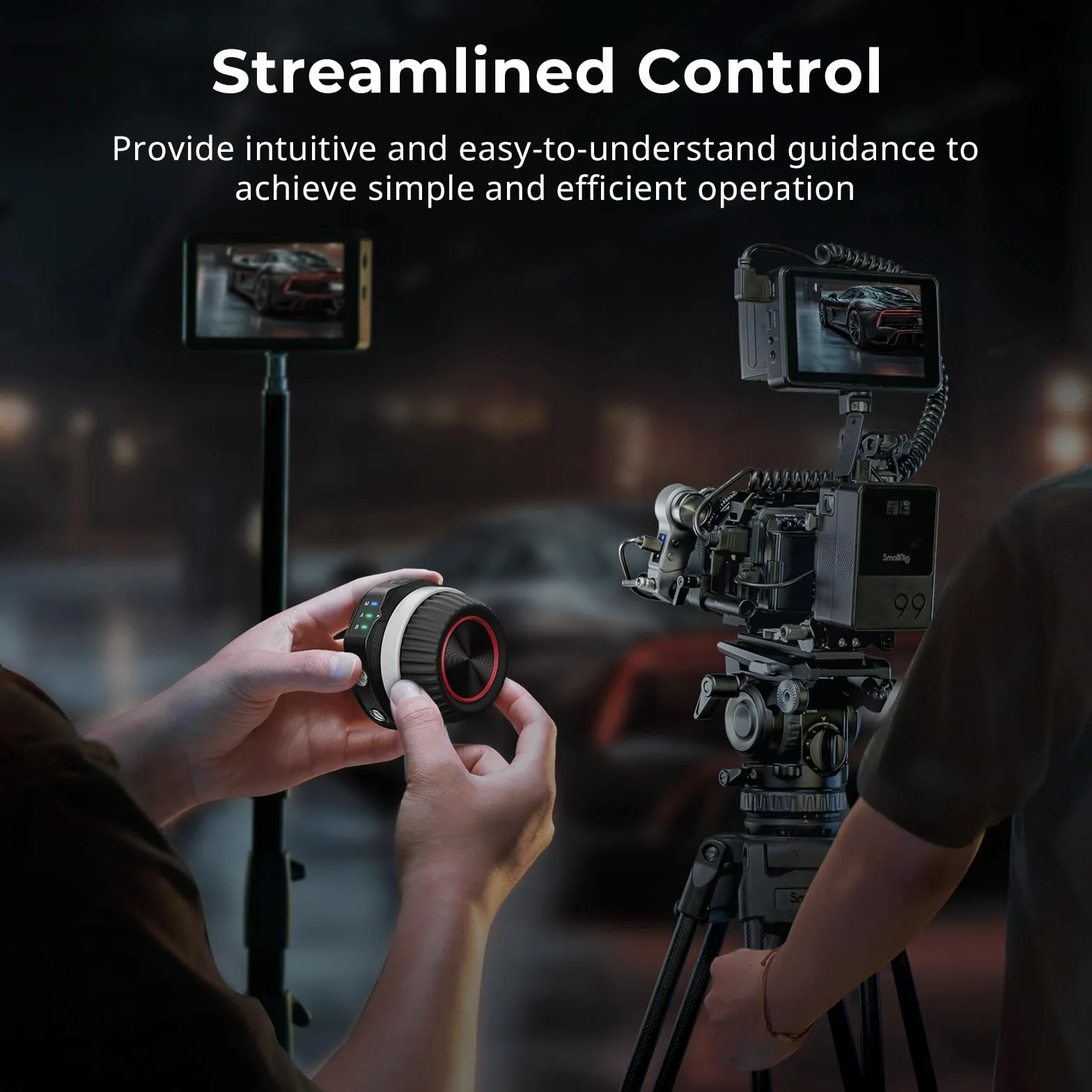 SMALLRIG Wireless Handwheel Controller (Lite), Marcatura A/B Single-Touch, Durata della Batteria di 21 ore, Controllo Semplificato, Design Leggero, Comodo e Compatto, per Obiettivi DSLR e Cine - 4295