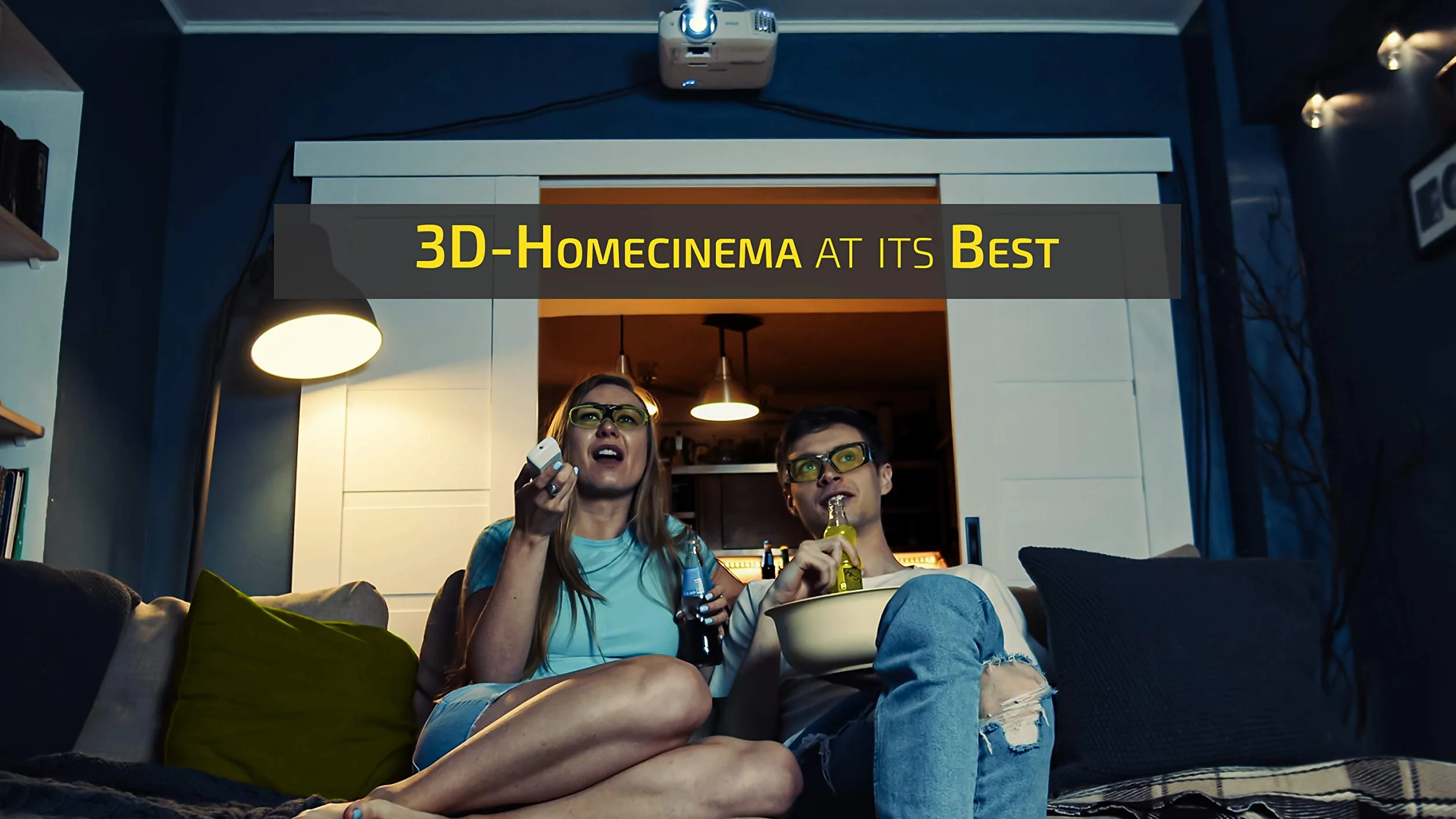 Hi-SHOCK BT/RF Pro Black Diamond | Occhiali 3D Bluetooth per proiettori 3DTV e 3D-RF. Compatibili con Sony, Jvc, Samsung, Panasonic - 120 Hz - ricaricabili - 39g