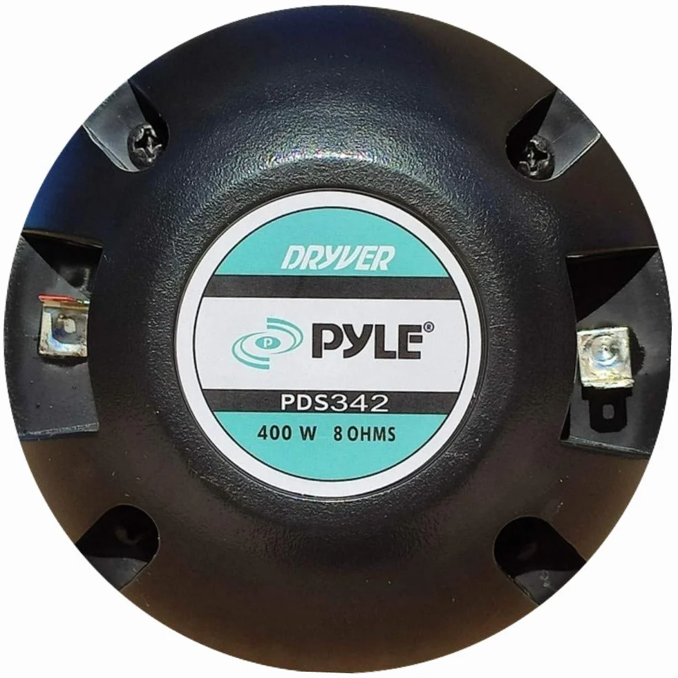 PYLE PDS342 PDS 342 driver a compressione tweeter 200 watt rms 400 watt max con attacco da 1" 2,50 cm per trombe da 1" dj casa feste cassa impedenza 8 ohm peso 1,400 kg 104 db