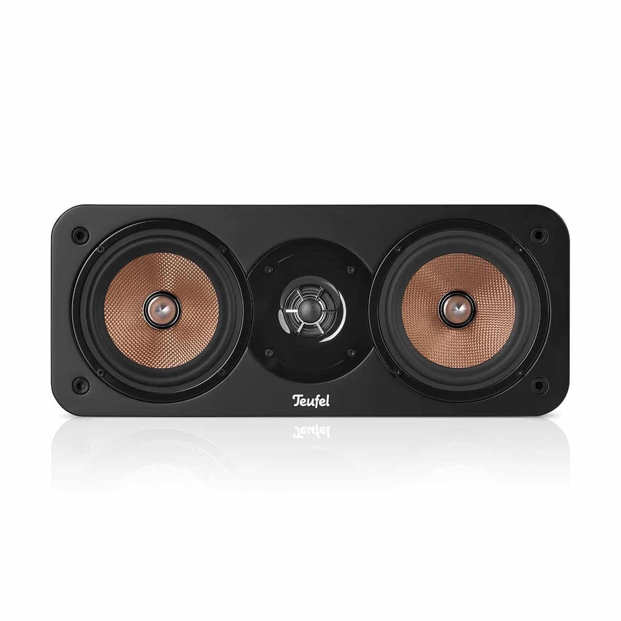 Teufel Ultima Center - Altoparlante Centrale in legno certificato FSC, design moderno e intramontabile, home cinema - Nero
