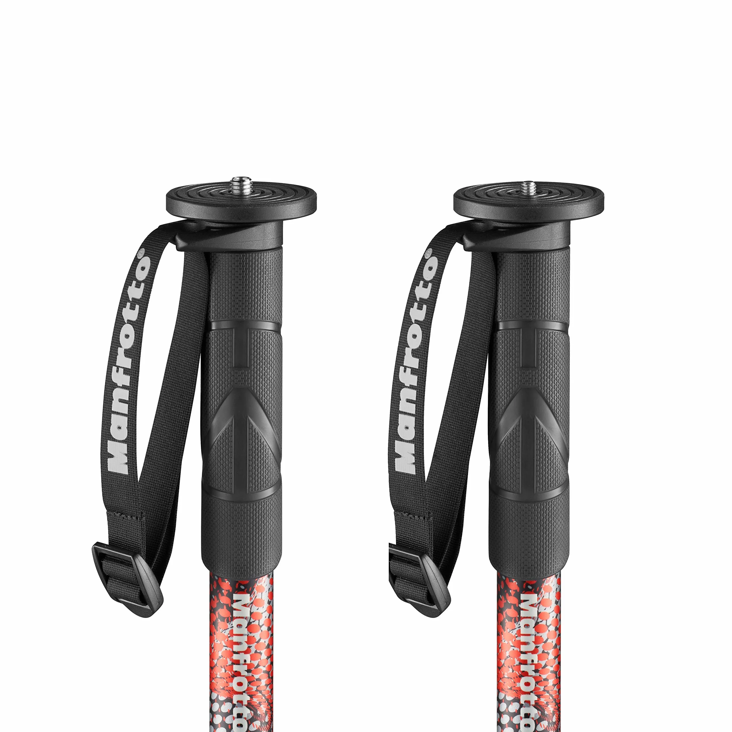 Manfrotto Element MII MMELMIIA5RD, Monopiede Alluminio 5 Sezioni Leggero da Viaggio, Rosso, Fascia da Polso, Impugnatura di Gomma, Twist Lock, Carico 15 kg, per Fotocamere Compatte, Mirrorless, Reflex
