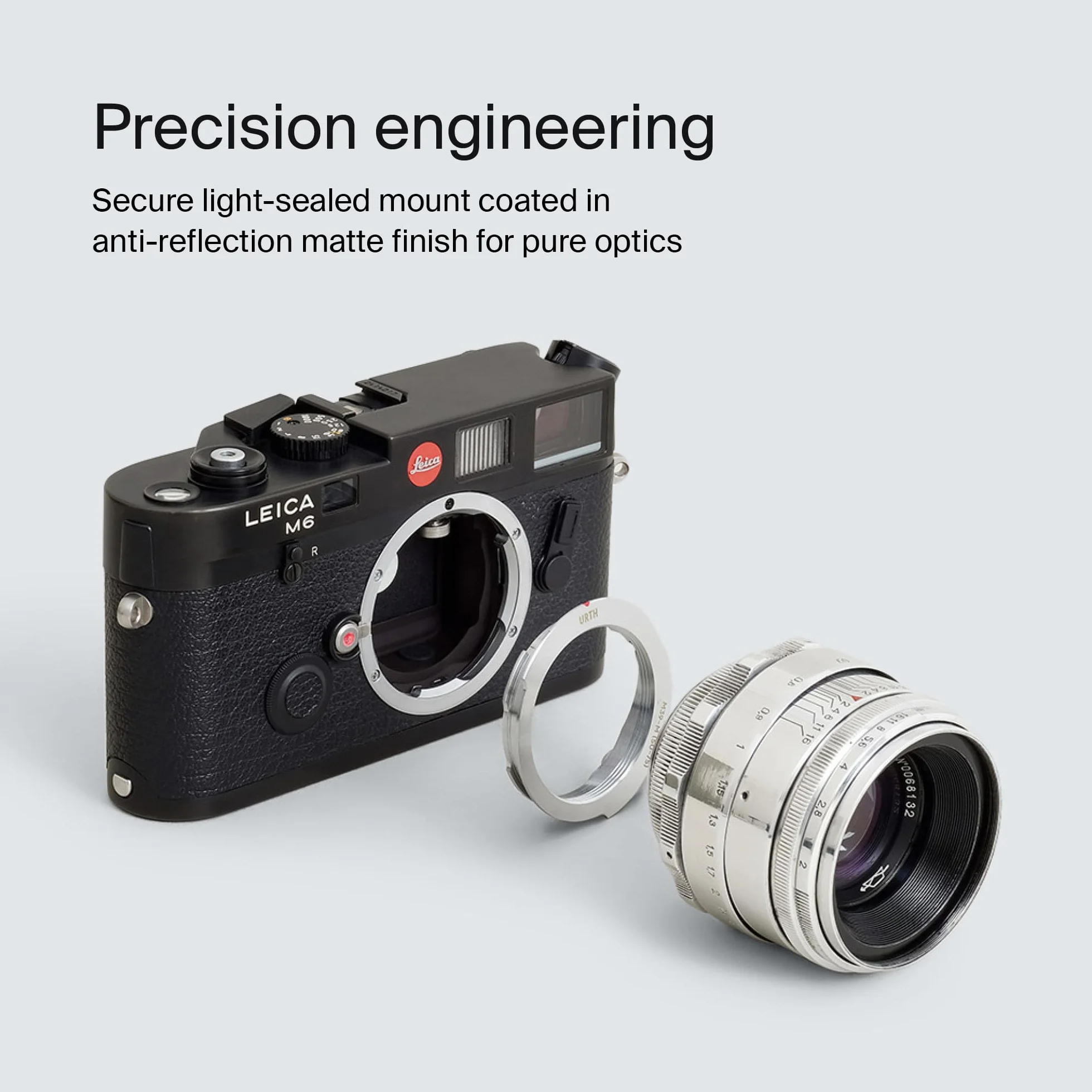 Urth Adattatore Innesto Obiettivo (Manuale): Compatibile con M39 Obiettivo to Leica M Corpo Macchina (50-75 mm Linee del Mirino)
