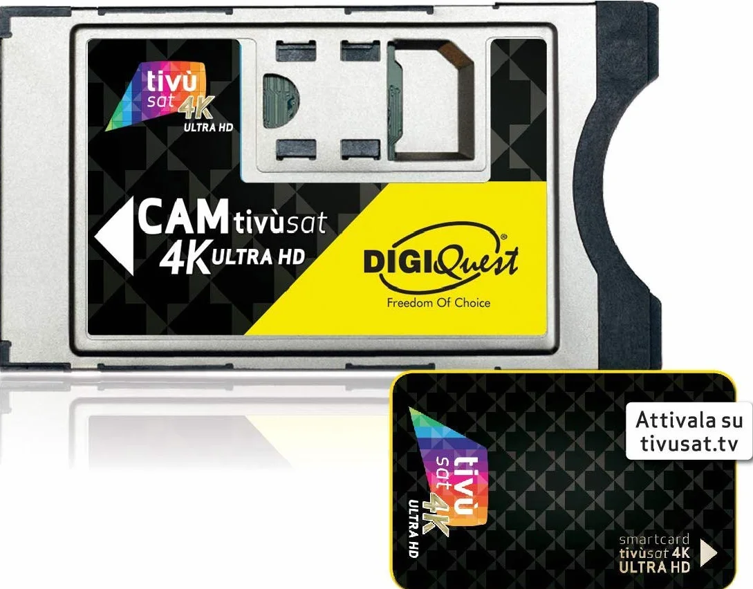 Tivusat SmarCam 4K Ultra HD CI+ - Scheda smartcard attiva TiVu
