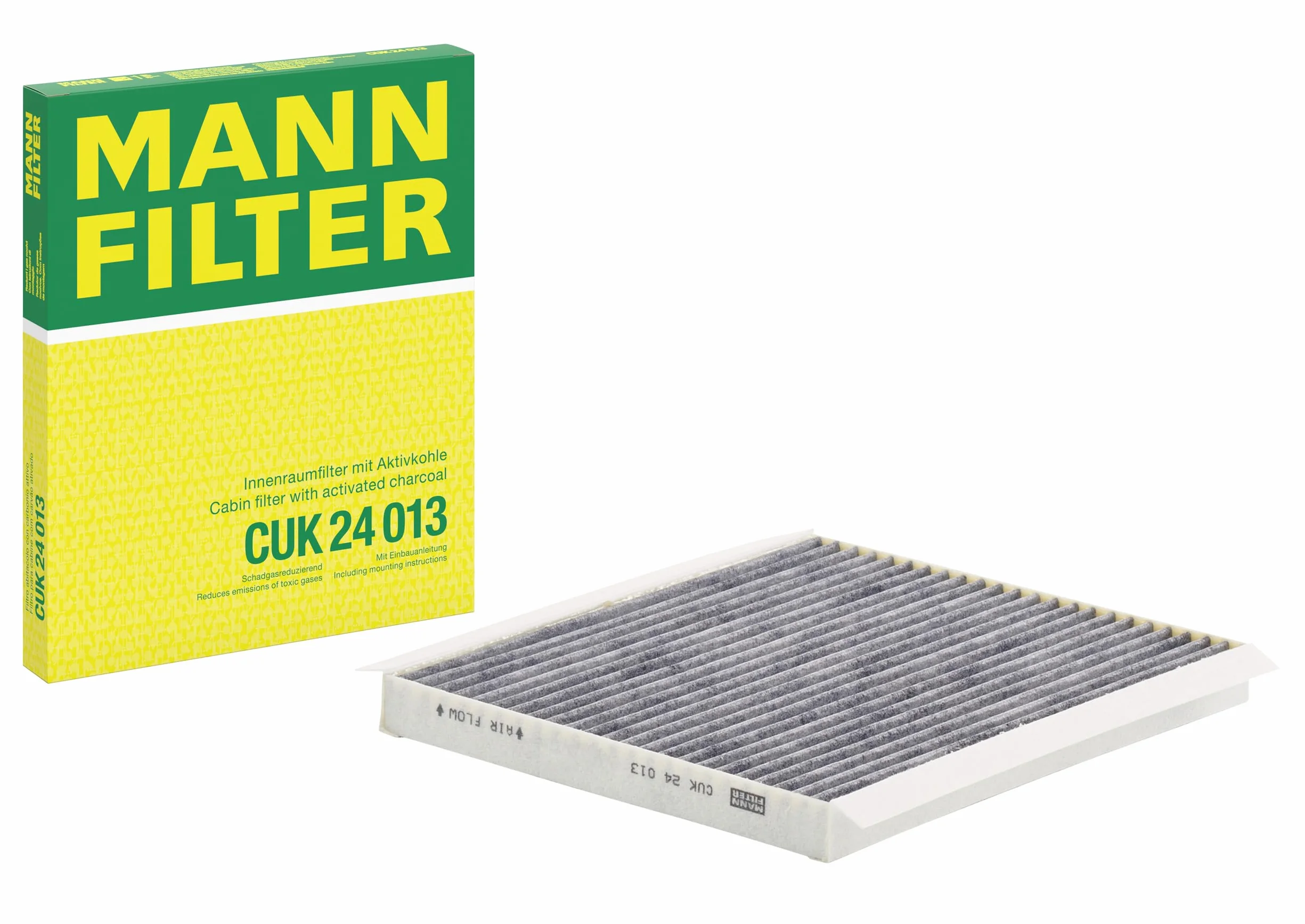 MANN-FILTER CUK 24 013 Filtro aria cabina - Filtro Antipolline con Carbonio attivato - per Autovetture + veicoli commeriali