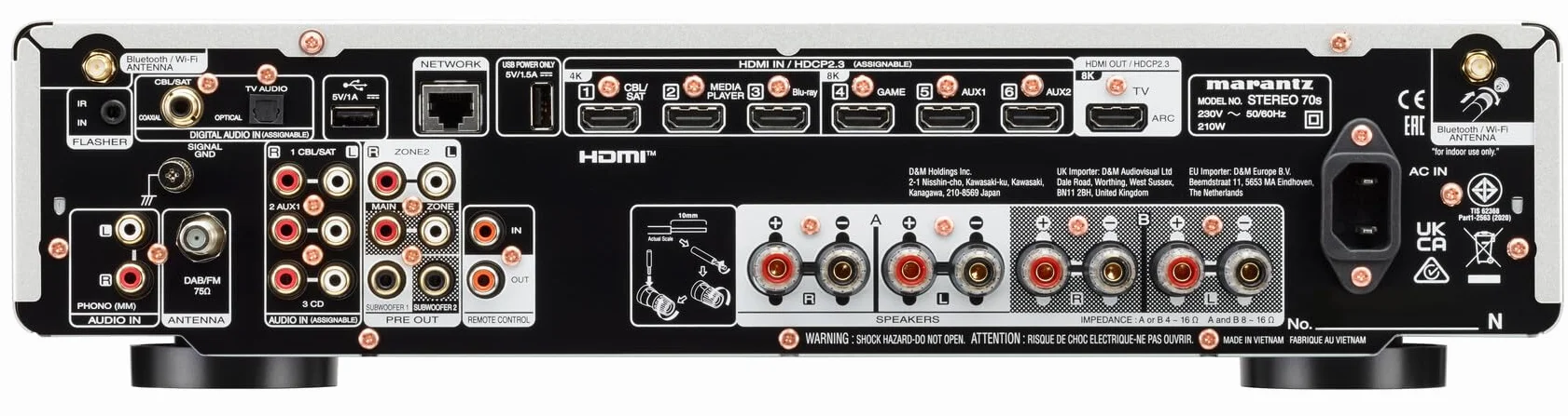 Marantz STEREO 70S Sintoamplificatore Stereo 75W+75W HDMI Silver