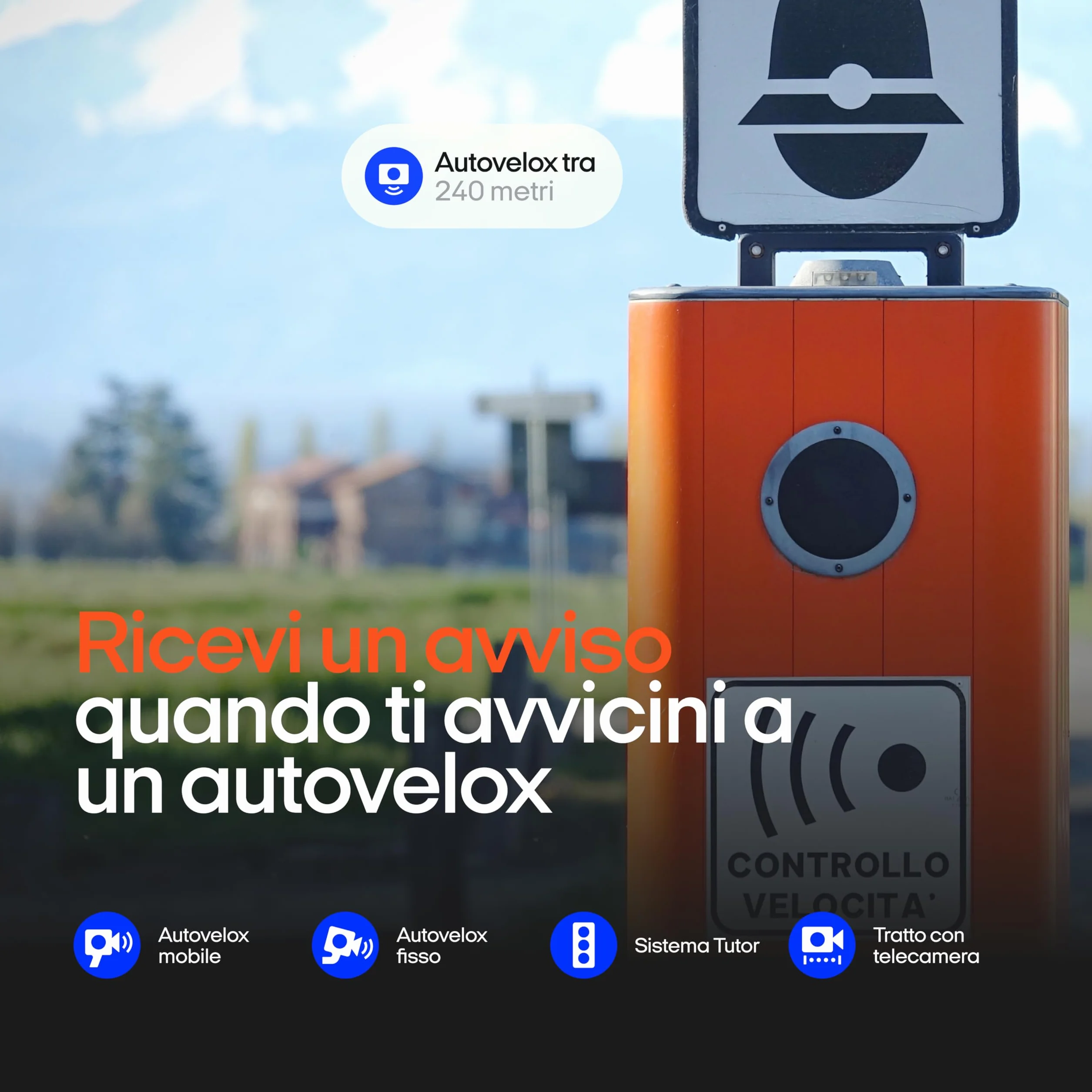 Co-Driver 2 — Evita le multe. Avvisi autovelox e pericoli in tempo reale | Nessun abbonamento | Ricaricabile (USB-C) | Compatibile con Apple CarPlay & Android Auto