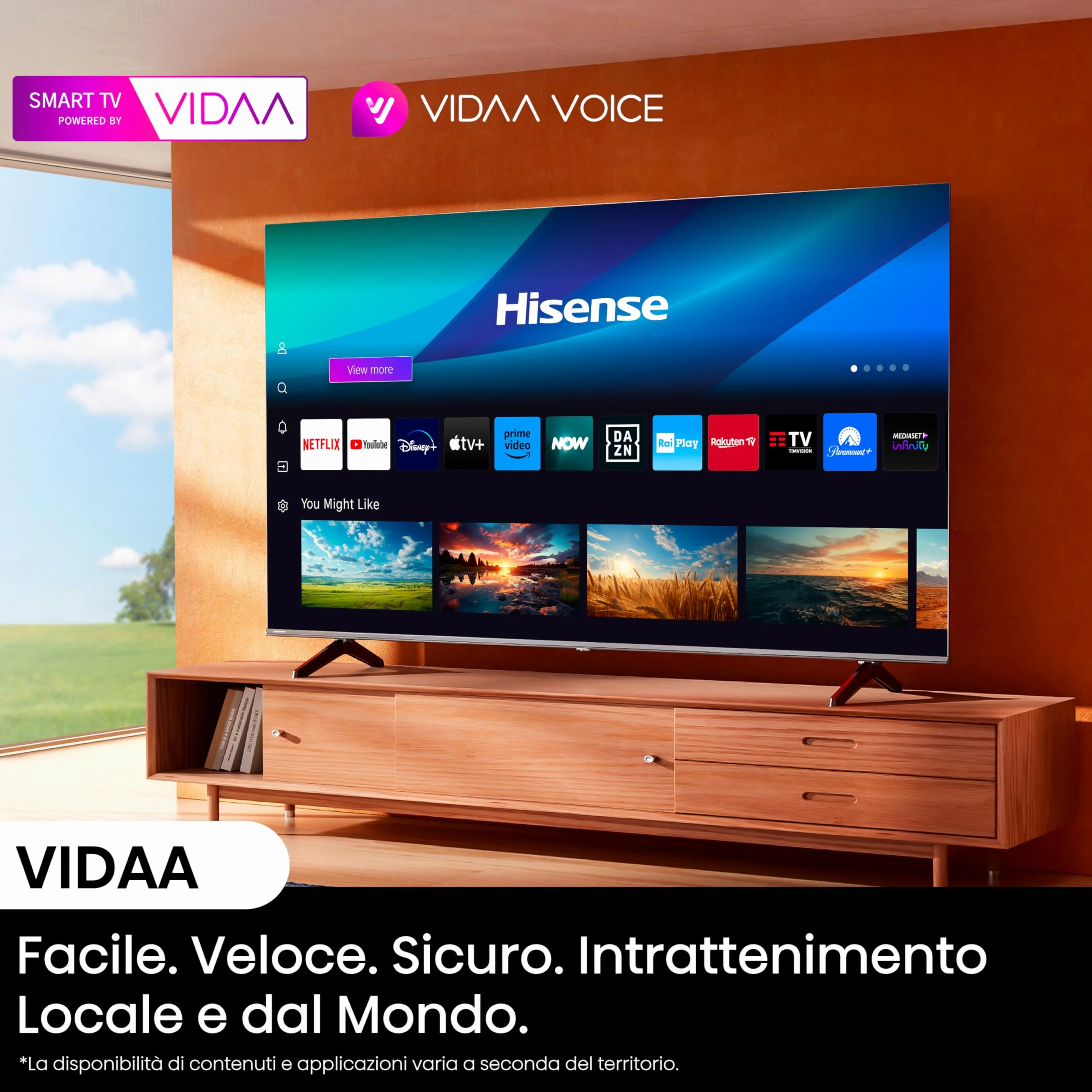 Hisense 43" 4K Ultra HD Smart TV 43A6N VIDAA U7 Dolby Vision HDR10+ DTS Virtual:X