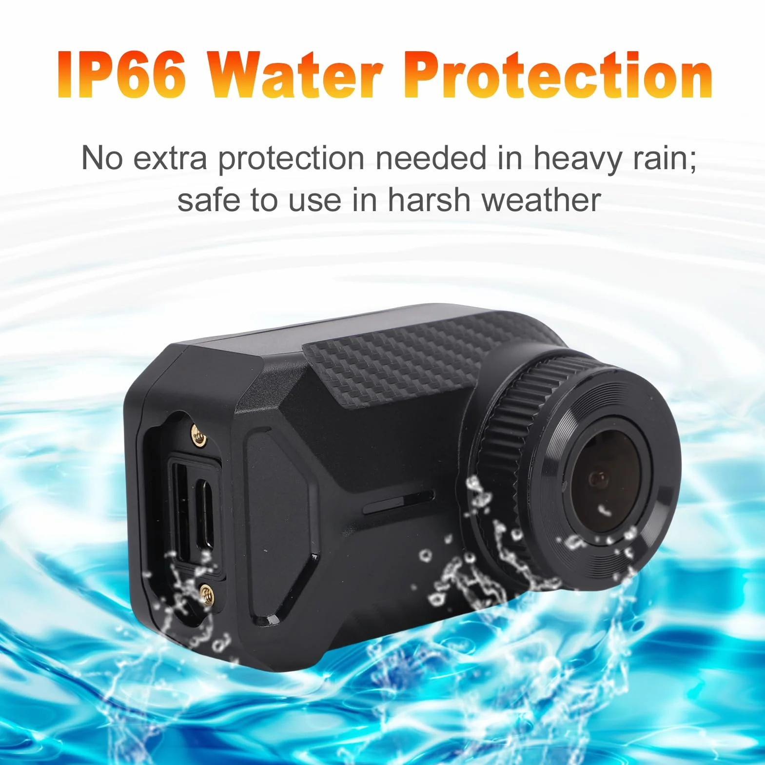 Dash Cam per Moto 2K WiFi Telecamera per Moto con Controllo App Registrazione in Loop Plug and Play Supporto Scheda TF Motociclisti ABS 6,5x4x2,5 Cm