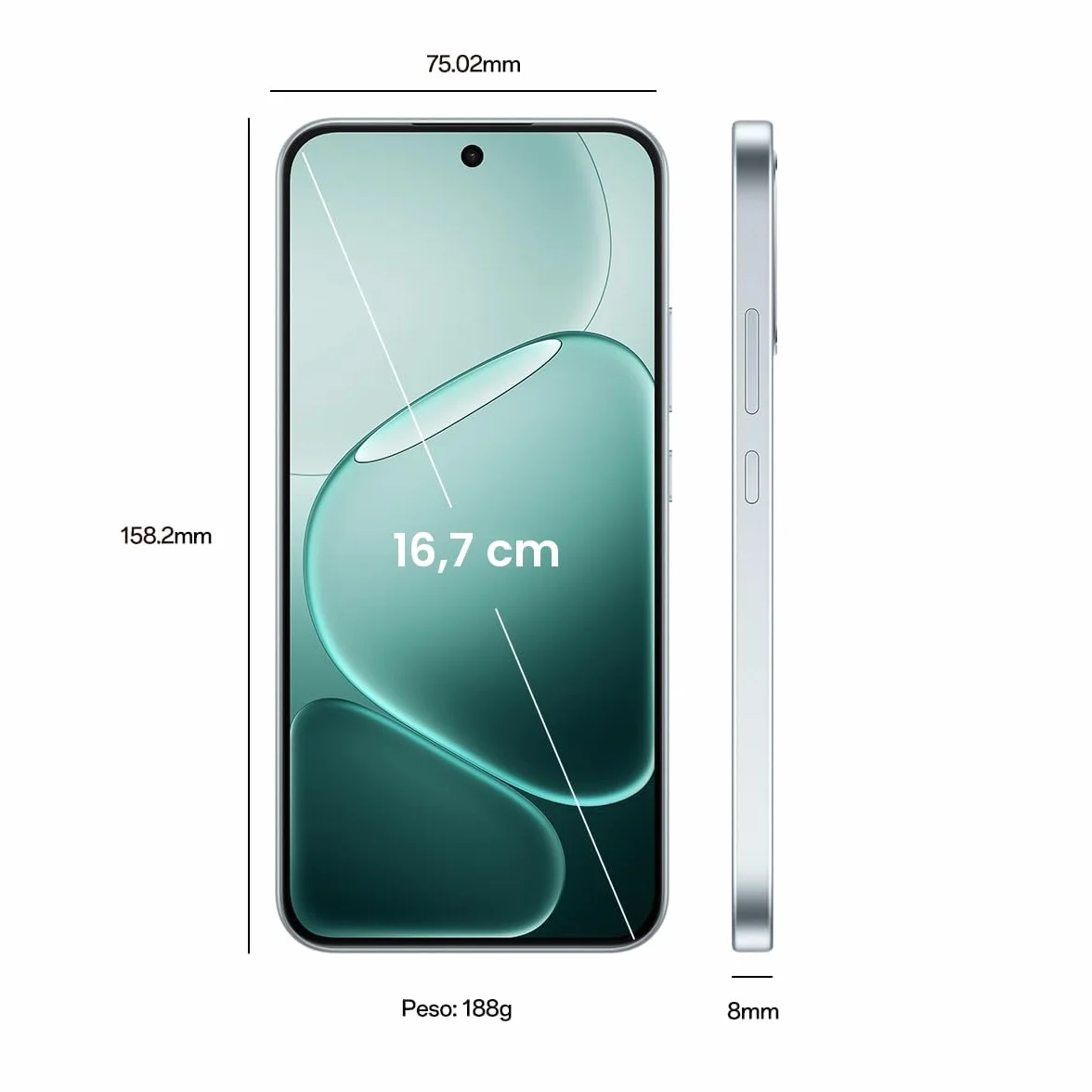 OPPO A6 Pro 5G - Smartphone sbloccato con IA, 8 GB RAM + 256 GB, batteria 6500 mAh, ricarica rapida 80 W, schermo AMOLED 120 Hz, IP69, fotocamera 50 MP AI, Dual SIM, versione spagnola, titanio