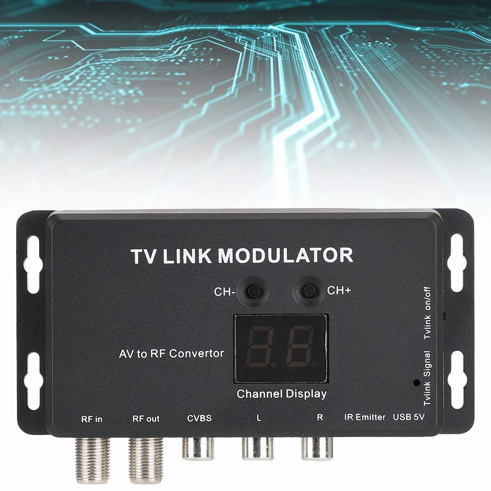 Modulatore TV UHF IR TM70 Convertitore AV a RF con Display Canale