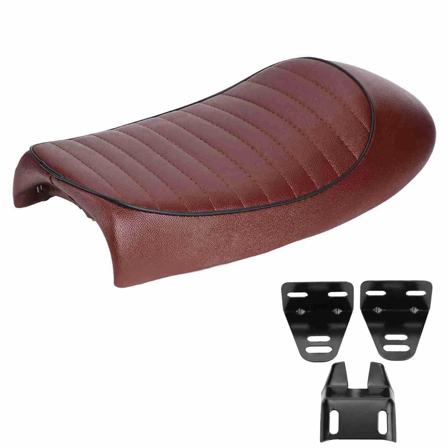 Moto in pelle PU vintage Cafe Racer Seat Saddle Cushion Easy Clean Comfort Racing 4 stili CG125 GN CG CB400SS