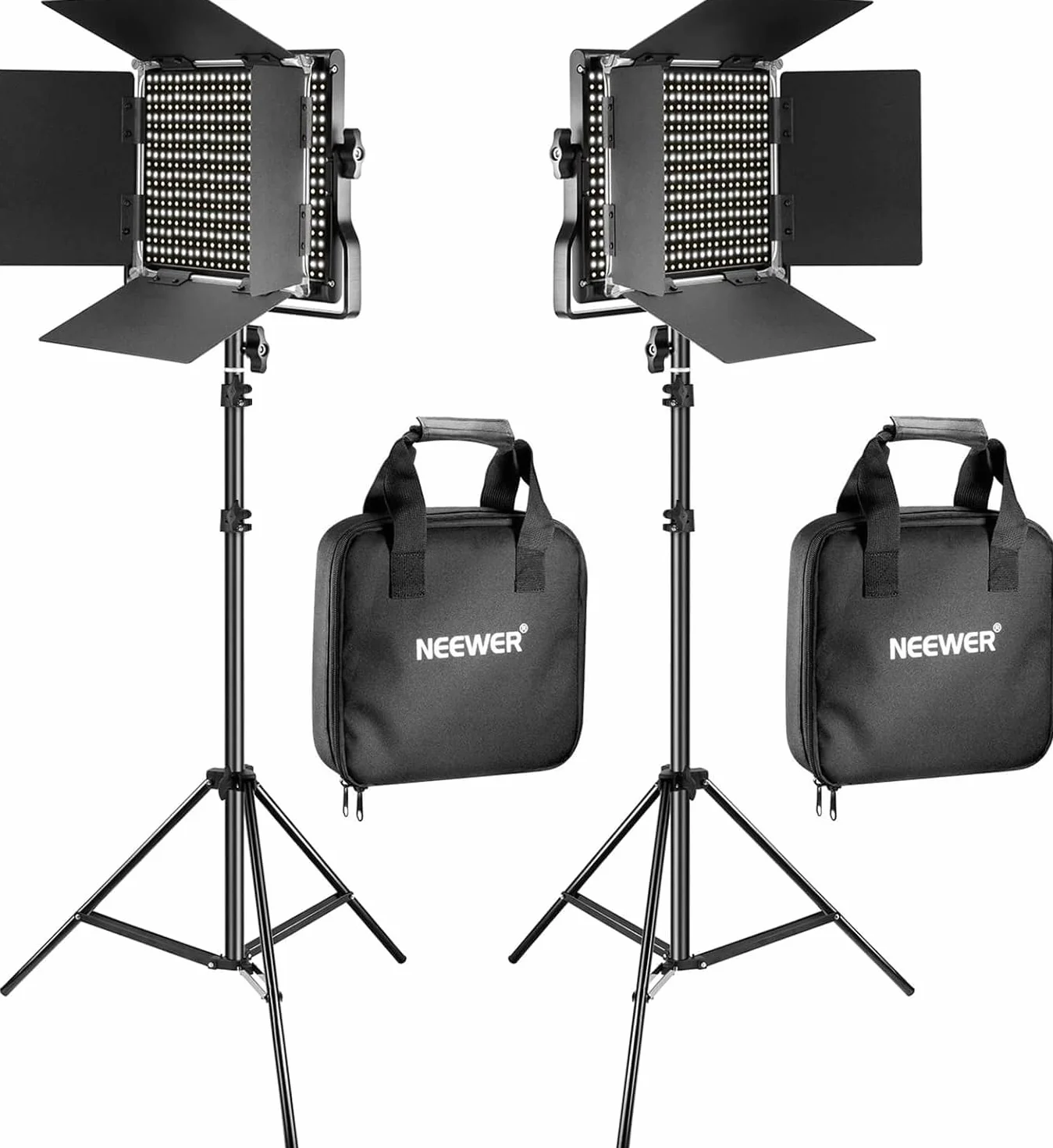 NEEWER 660 Pannello Luce LED Fotografia Kit d’Illuminazione:Luci Video Bicolore Dimmerabile 3200-5600K CRI 96+ & 190cm Cavalletto, Faretto LED Fotografico per Riprese Video e Foto Studio