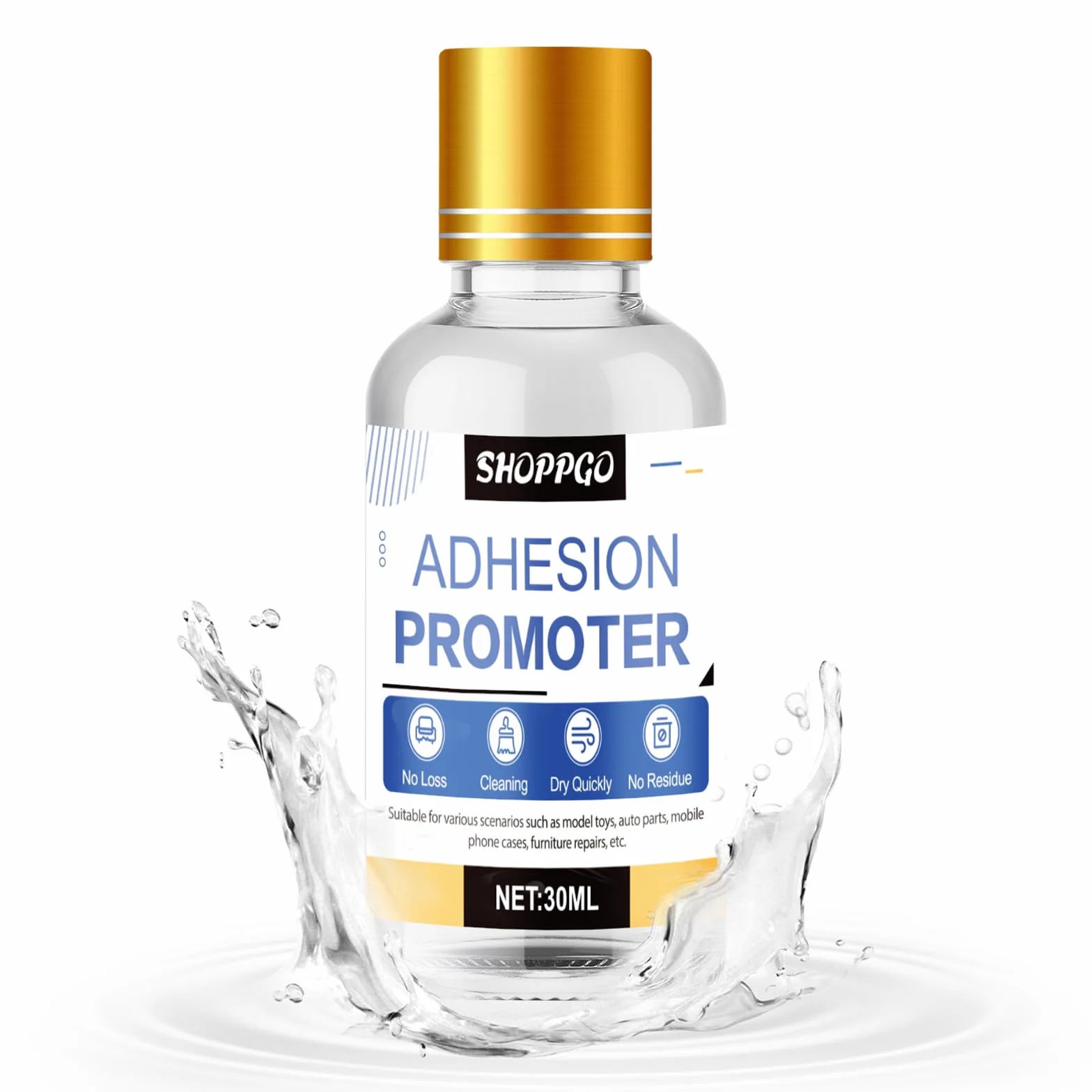 Primer per Plastica, 30 ml, Primer, Colla per Plastica, Promotore di Adesione, Metallo/plastica/Incollaggio Rapido e Riparazione