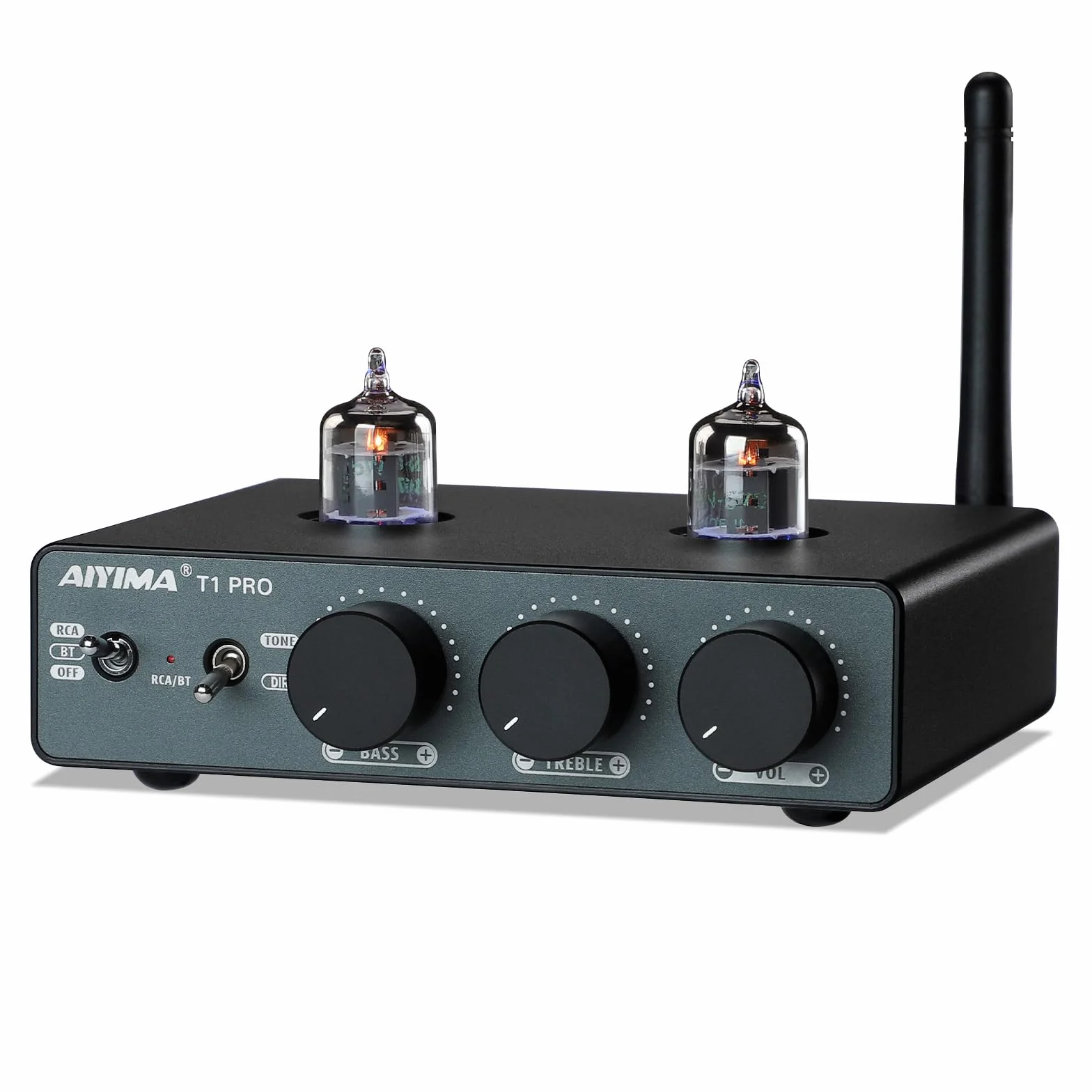 AIYIMA T1PRO Preamplificatore Tubo Audio Domestico Bluetooth 5.1 QCC3040 APTX-HD Regolatori Bassi Uscita Trigger