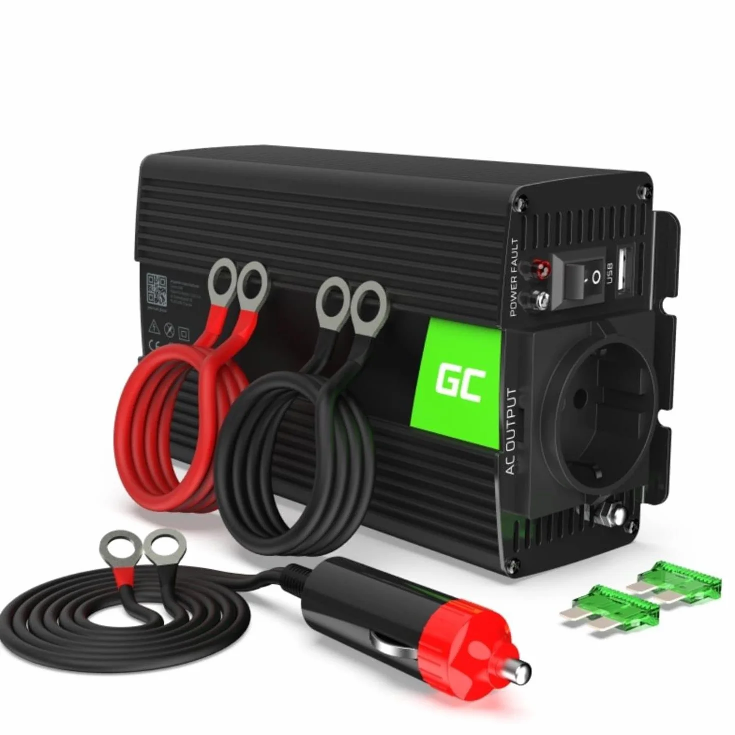 Green Cell 300W/600W 12V 220V/230V Onda Pura Inverter Invertitore di Tensione Fotovoltaico per Camper Auto Convertitore di Potenza