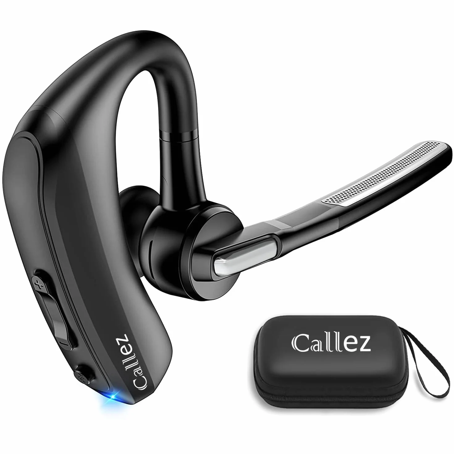 Callez Auricolare Bluetooth per iPhone Samsung Cellulare, Auricolari Bluetooth Singolo V5.0 con CVC8.0 Doppio Microfono ENC Cancellazione del Rumore Cuffie Wireless per Guida Ufficio Lavoro