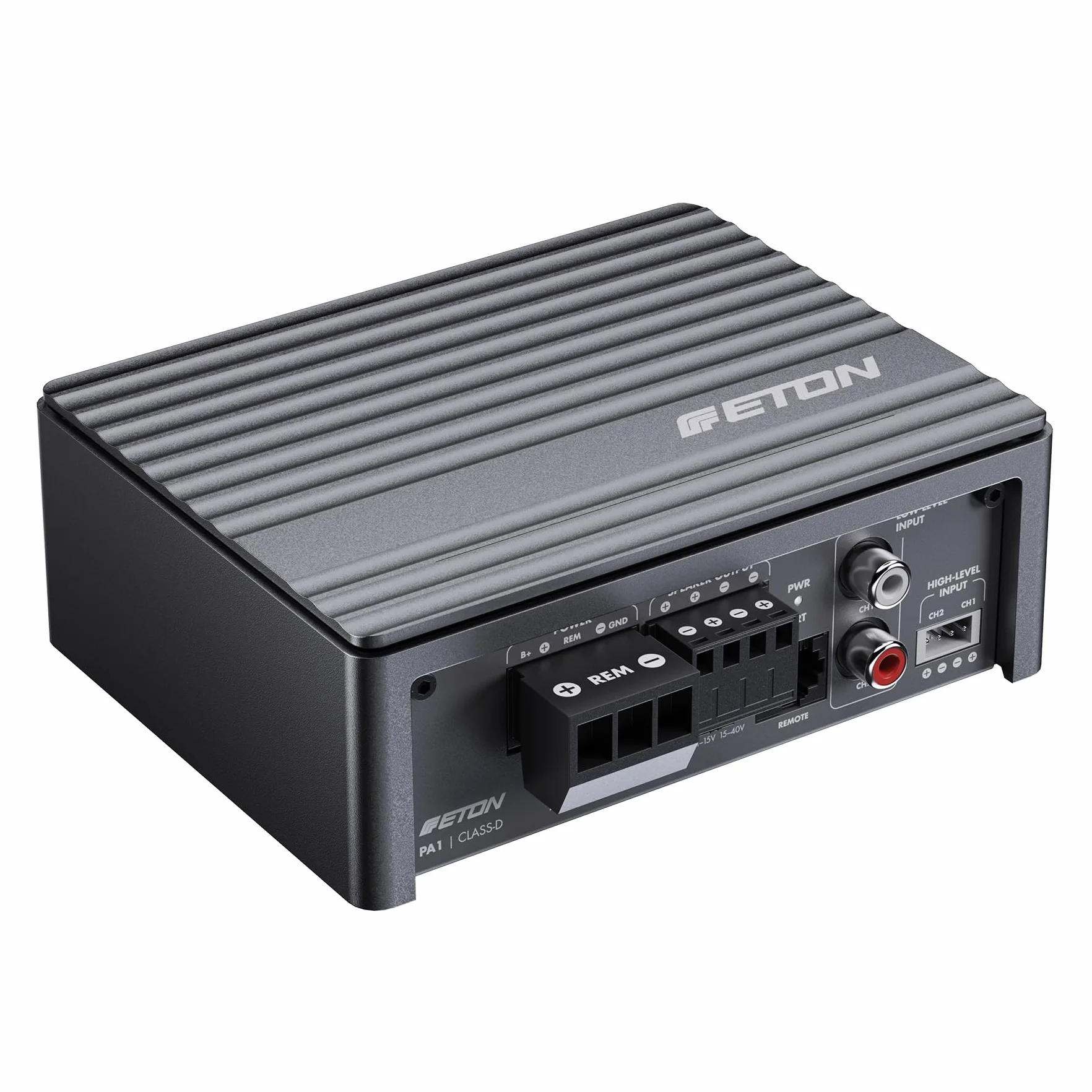 ETON PA 1 - Amplificatore ultra compatto a 1 canale, potente amplificatore digitale micro subwoofer per auto e camper, monoblocco classe D da 1 x 200 Watt