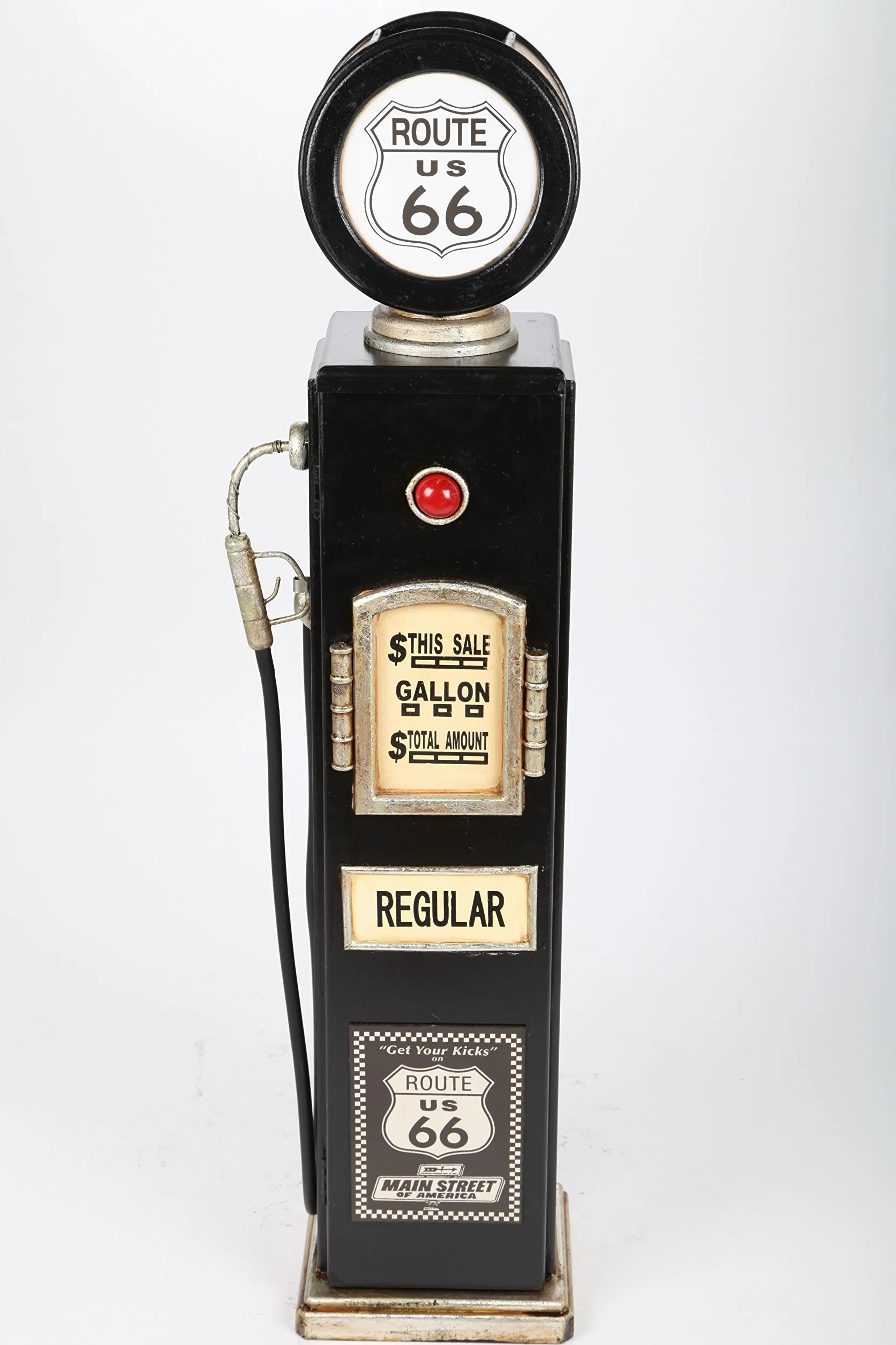 Mobiletto Porta CD, Aspetto retrò, a Forma di Pompa di Benzina, con Luce