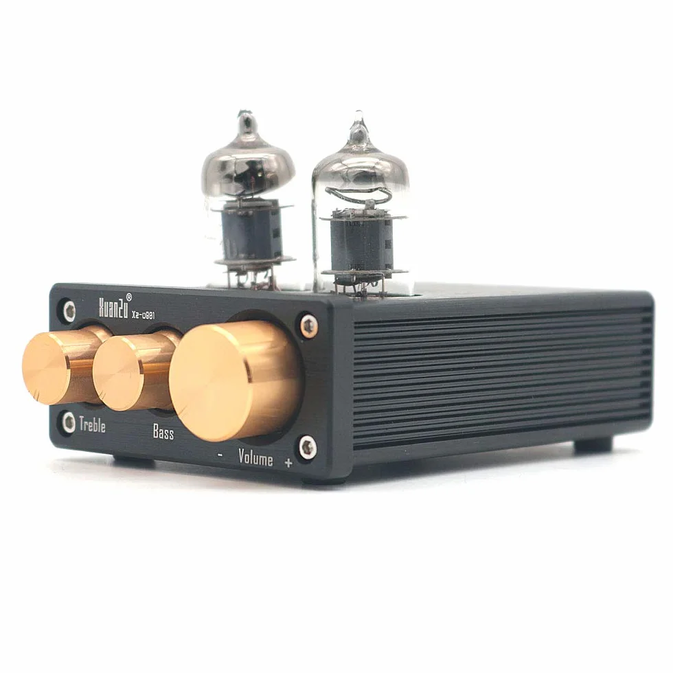 DollaTek 6J1 Mini Vacuum Tube Preamplificatore Audio Hi-Fi Stereo Pre-Amplifier Treble Bass Control