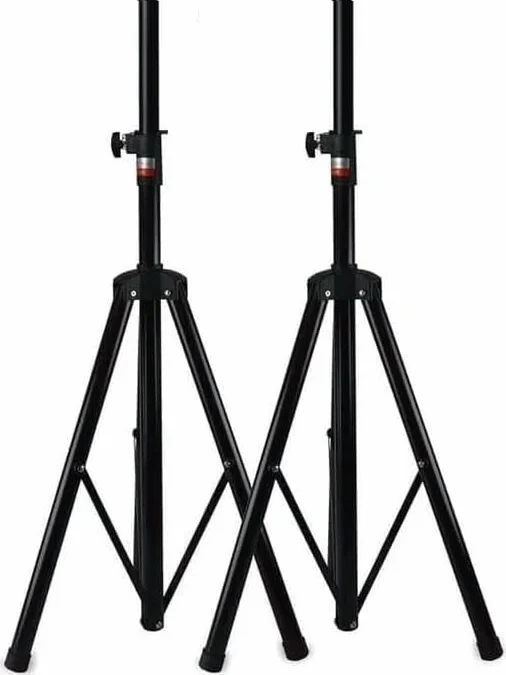 2 PEZZI STATIVI TREPPIEDE CAVALLETTO SUPPORTI CASSE ACUSTICHE UNIVERSALI