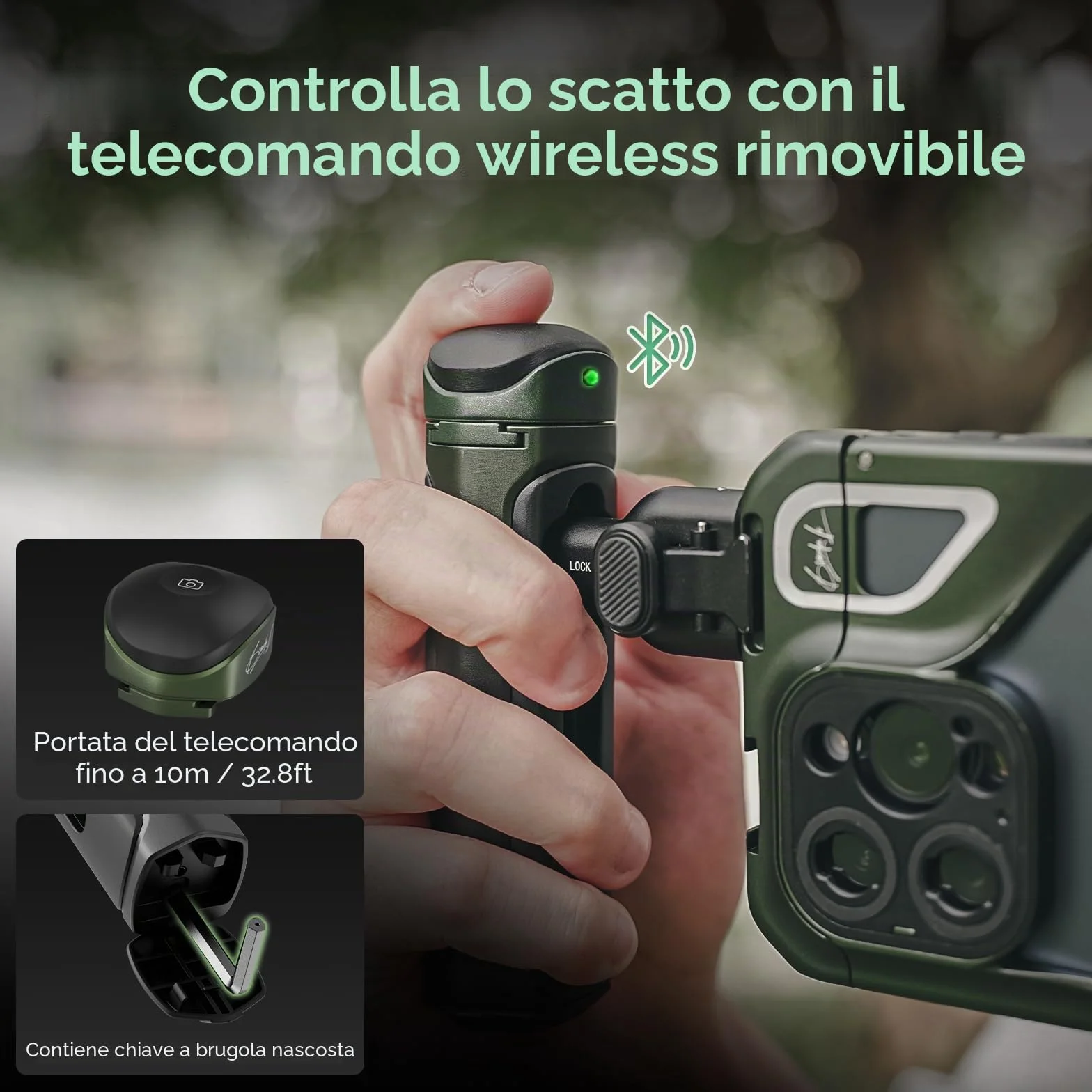 SMALLRIG x Brandon Li Mobile Video Kit per iPhone 15 Pro Max con Maniglie a Sgancio Rapido Wireless, Filtro VND Magnetico da 67 mm Migliorato, Adattatore per Filtro da 67 mm - 4407B