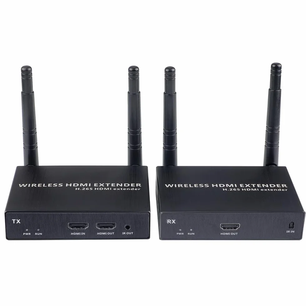 EXVIST Kit trasmettitore e ricevitore HDMI wireless 100M 1080P 60FPS con loop-out HDMI, Fino a 328 piedi, supporto IR, adatto per la trasmissione da PC, YouTube, Xbox One, PS4 a HDTV o proiettore