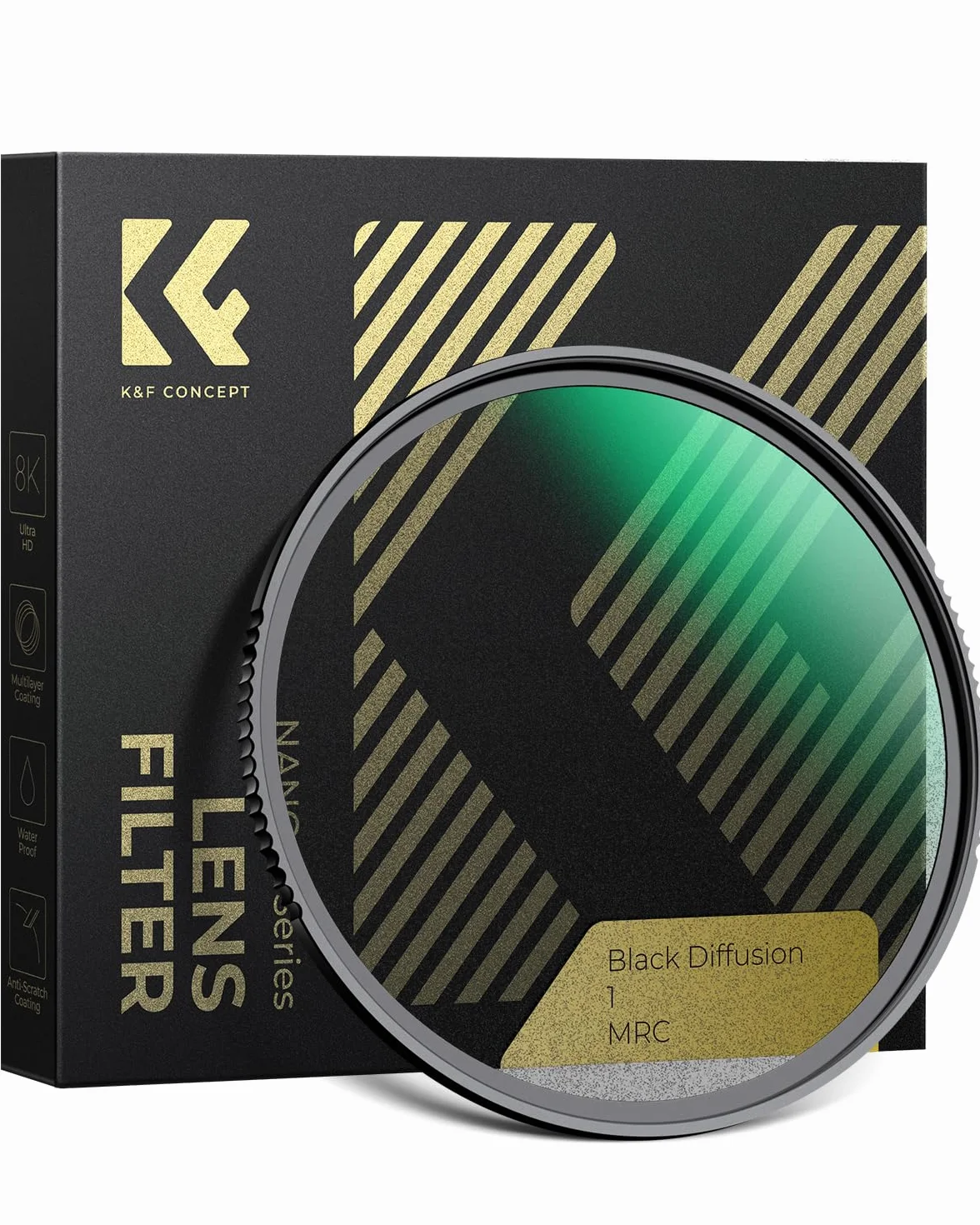 K&F CONCEPT Nano-Xcel 62mm Filtro Black-Mist 1, Filtro Black Diffusion 1 in Vetro Ottico con 28 Strati di Rivestimento Nano per Ritratti e Video