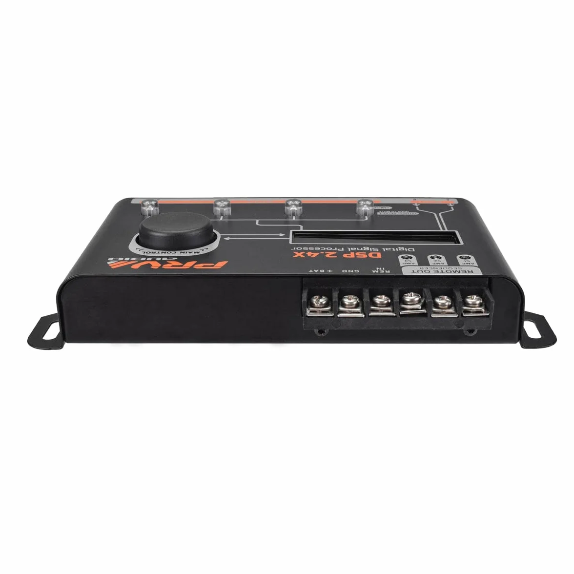 PRV AUDIO Car Audio DSP 2.4X Digital Crossover ed Equalizzatore 4 Canali Full Digital Signal Audio Processor DSP con Sequencer Remote Relay