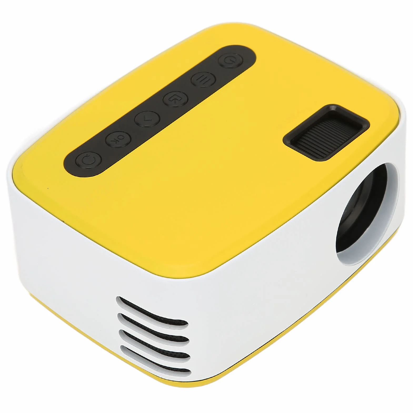 Mini Proiettore, Mini Proiettore Portatile 1080P con Altoparlante Integrato, Proiettore Cinematografico da 20000 Ore Compatibile con Smartphone per Viaggi in Campeggio a Casa(Spina UE)