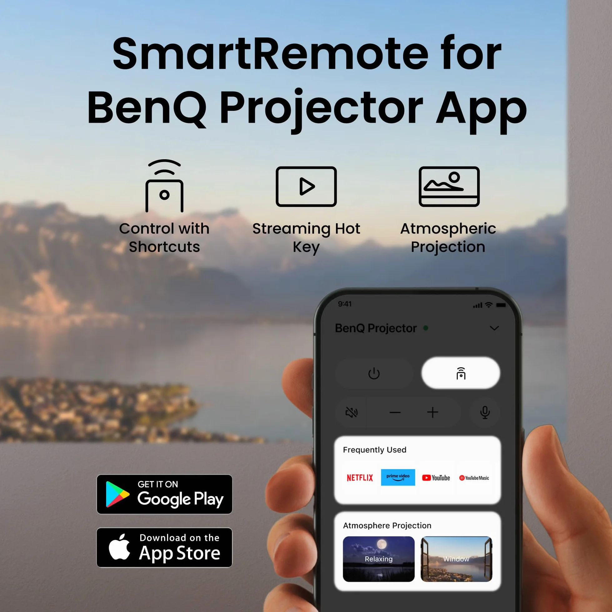 BenQ TK705i Proiettore 4K HDR, 3000 ANSI Lumen, Google TV con Netflix, basso input lag, regolazione automatica, zoom ottico, HDMI 2.1, Bluetooth, fino a 150", MEMC, HDR10+