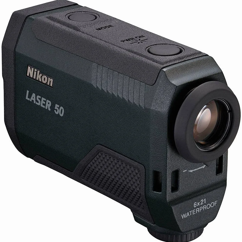Nikon Laser 50 Telemetro Rapido e Accurato, Schermo OLED, Robusto e Compatto, Nero