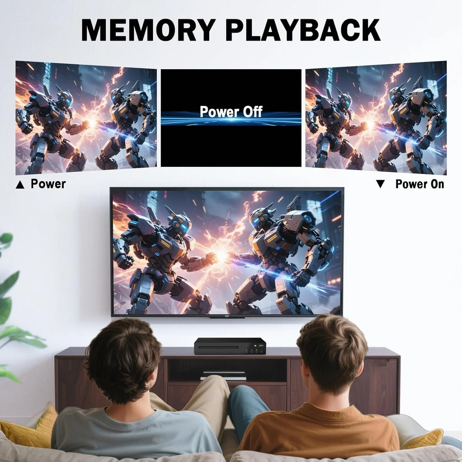 Lettore DVD Compatto Full HD 1080P per TV - Supporto NTSC/PAL, Region-Free, Connessione HDMI/RCA/USB - Compatibile con Smart TV e Sound System