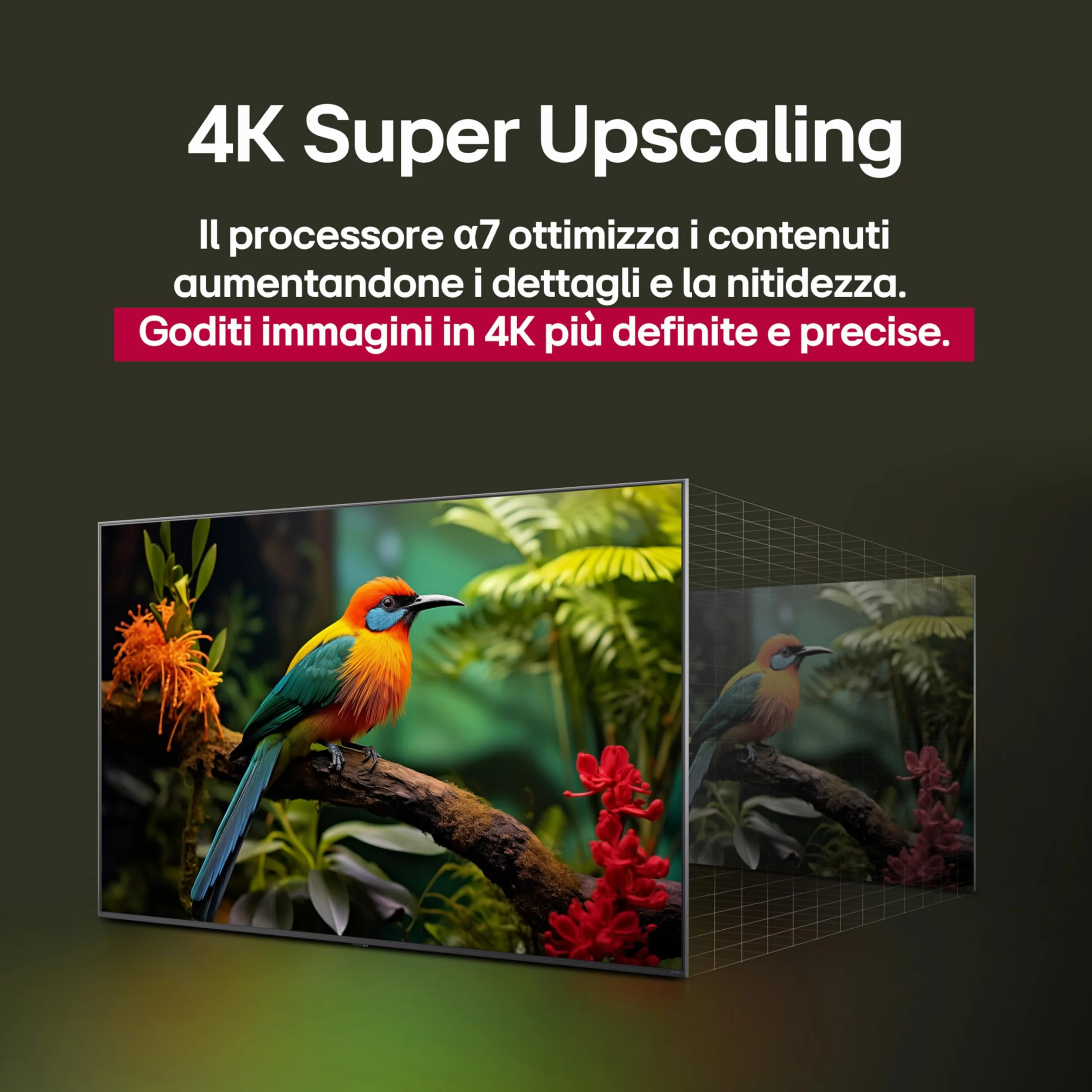 LG QNED AI QNED70 Smart TV 55 pollici 4K, Processore α7 Gen8, Dynamic QNED Color, webOS con AI e telecomando puntatore AI, Gaming con VRR 4K@60Hz, 55QNED70A6A 2025