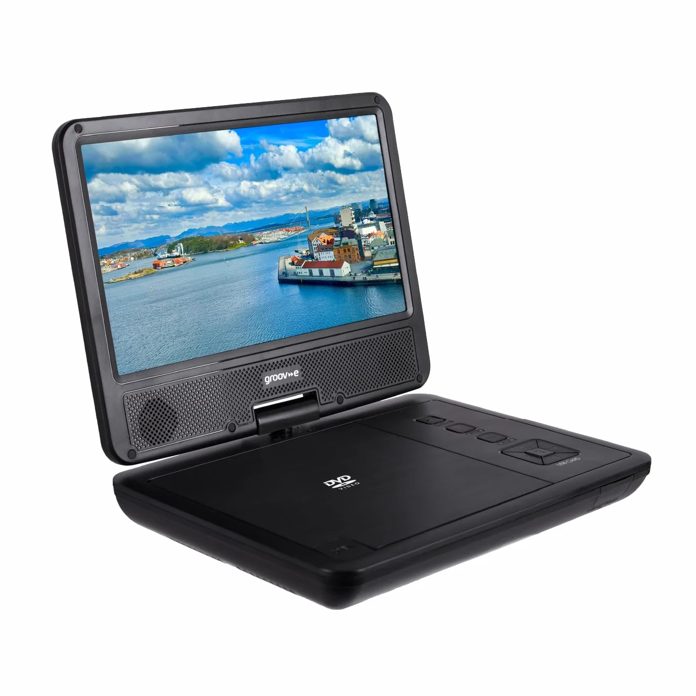 Groov-e - Lettore DVD portatile con schermo girevole, 7", colore: Nero