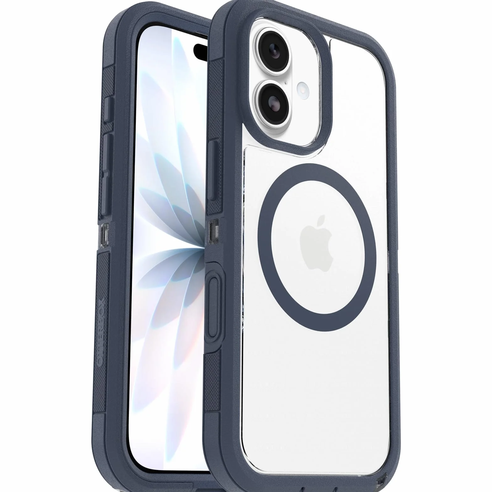 OtterBox Defender Series Pro XT Clear MagSafe cover per iPhone 17, resistente a shock e cadute, cover ultra robusta, testata 7x vs le norme anti caduta MIL-STD 810G, Trasparente/Blu