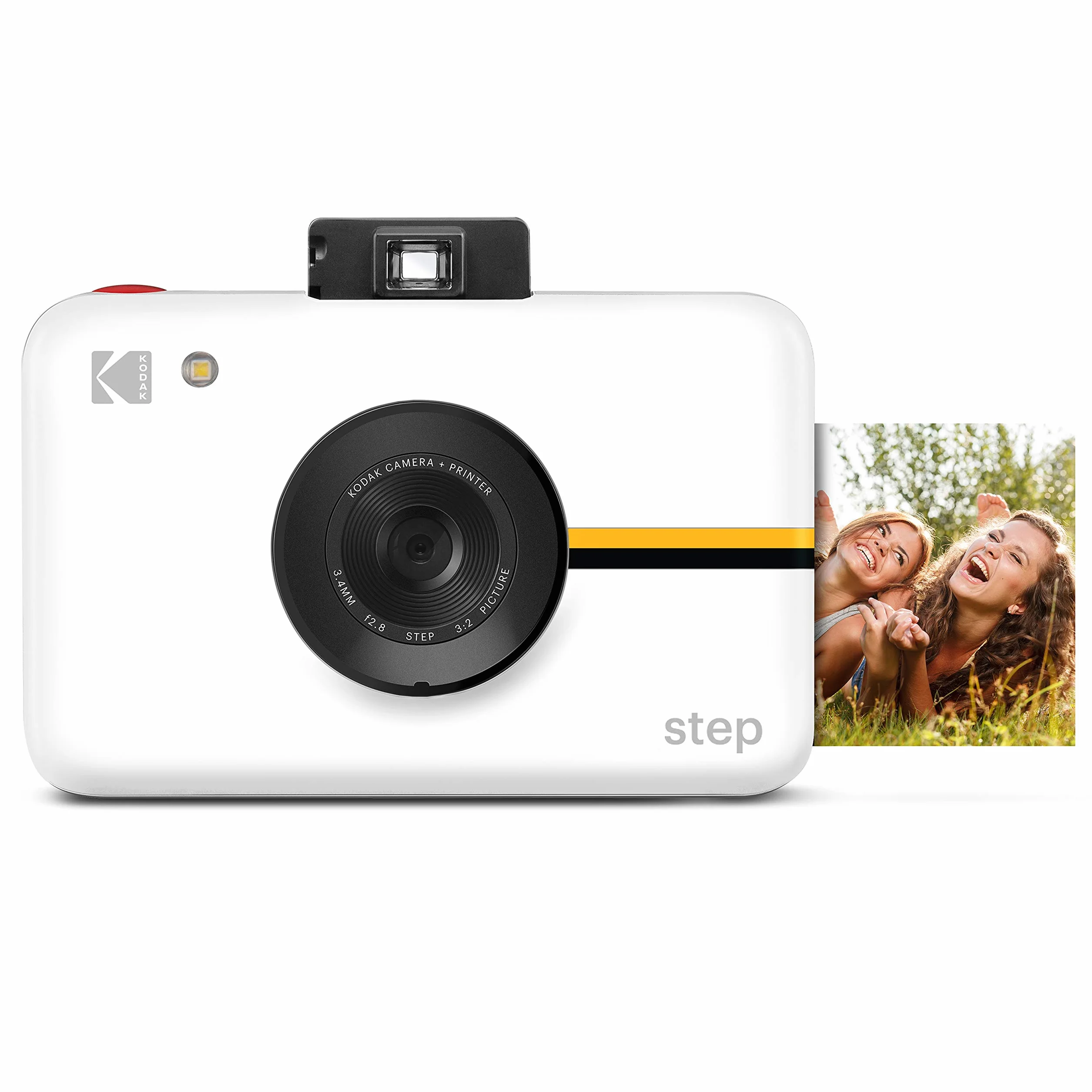 KODAK RODIC20AMZW Step Fotocamera | Camera digitale istantanea, sensore d’immagine 10 MP, tecnologia ZINK Zero Ink, mirino classico, flash integrato e 6 modalità immagine | Bianco
