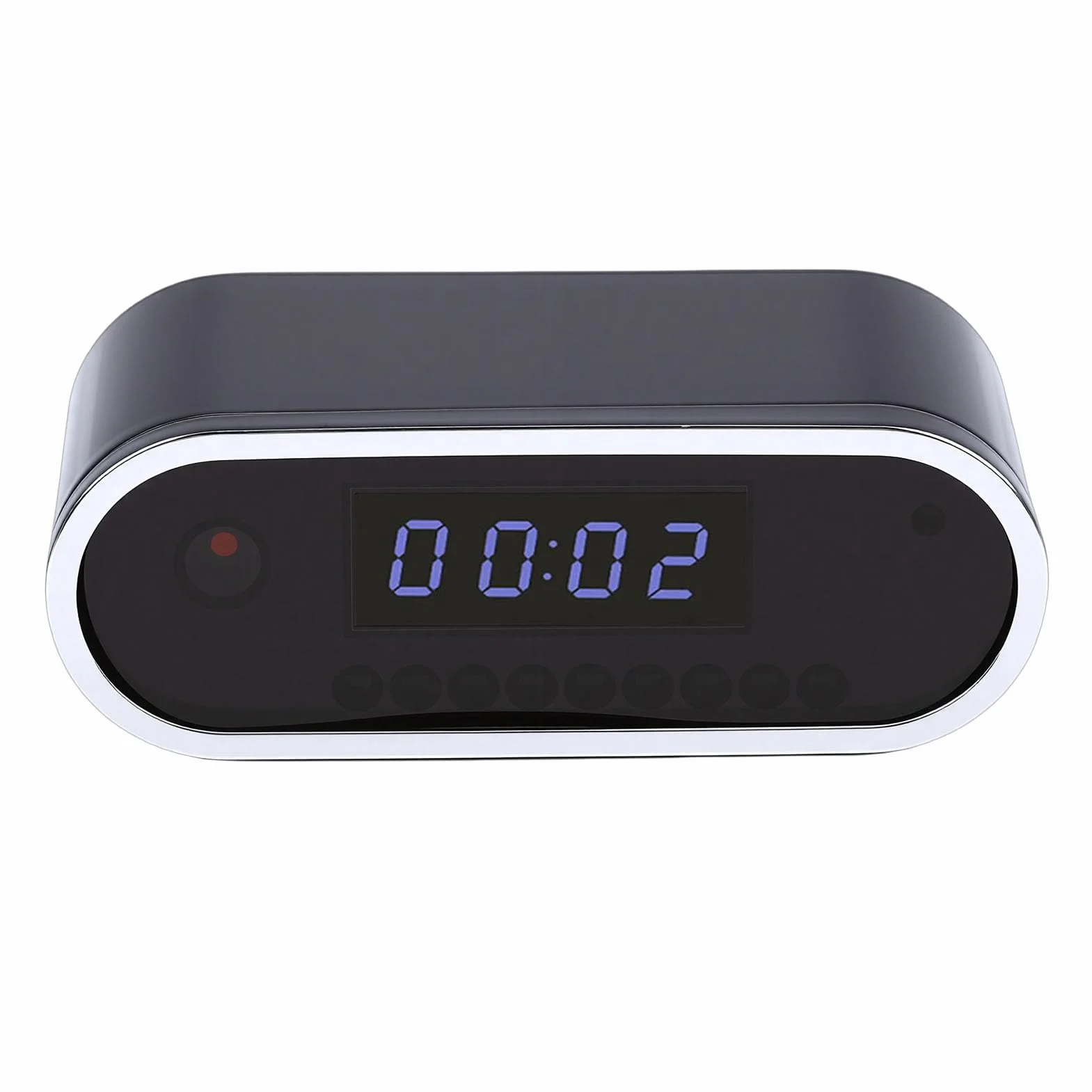 Sveglia,Telecamera di Sicurezza Nascosta FHD 1080p,Telecamera Orologio WiFi con Rilevamento di Movimento e Visione Notturna,12/24 Ore,Display con Cifre per Viaggi in Cam