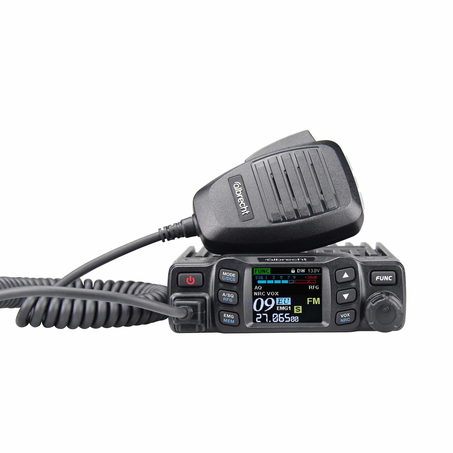 Albrecht AE 5900 Mini SSB CB-Funkgerät – Compatta radio AM/FM/SSB con 12 Watt | NRC di riduzione del rumore | Funzione ripetitore | Protezione SWR & display TFT a colori – Ideale per auto e camion