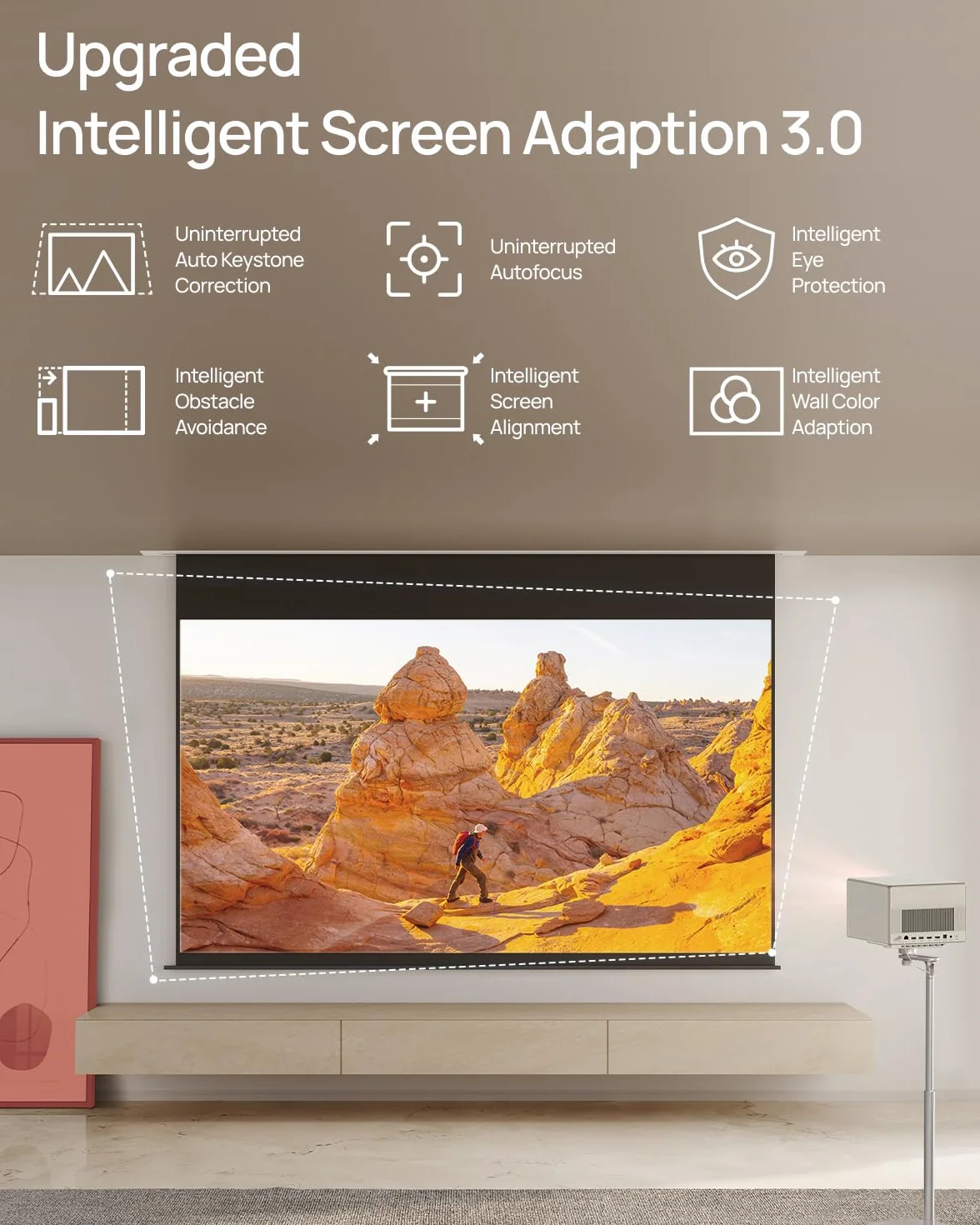 XGIMI HORIZON Ultra Proiettore 4K per Home Theater Dolby Vision, Dual Light, ISA 3.0, 2300 ISO Lumen, Android TV 11.0, 2 altoparlanti Harman Kardon da 12w, Zoom ottico, Proiettore Smart