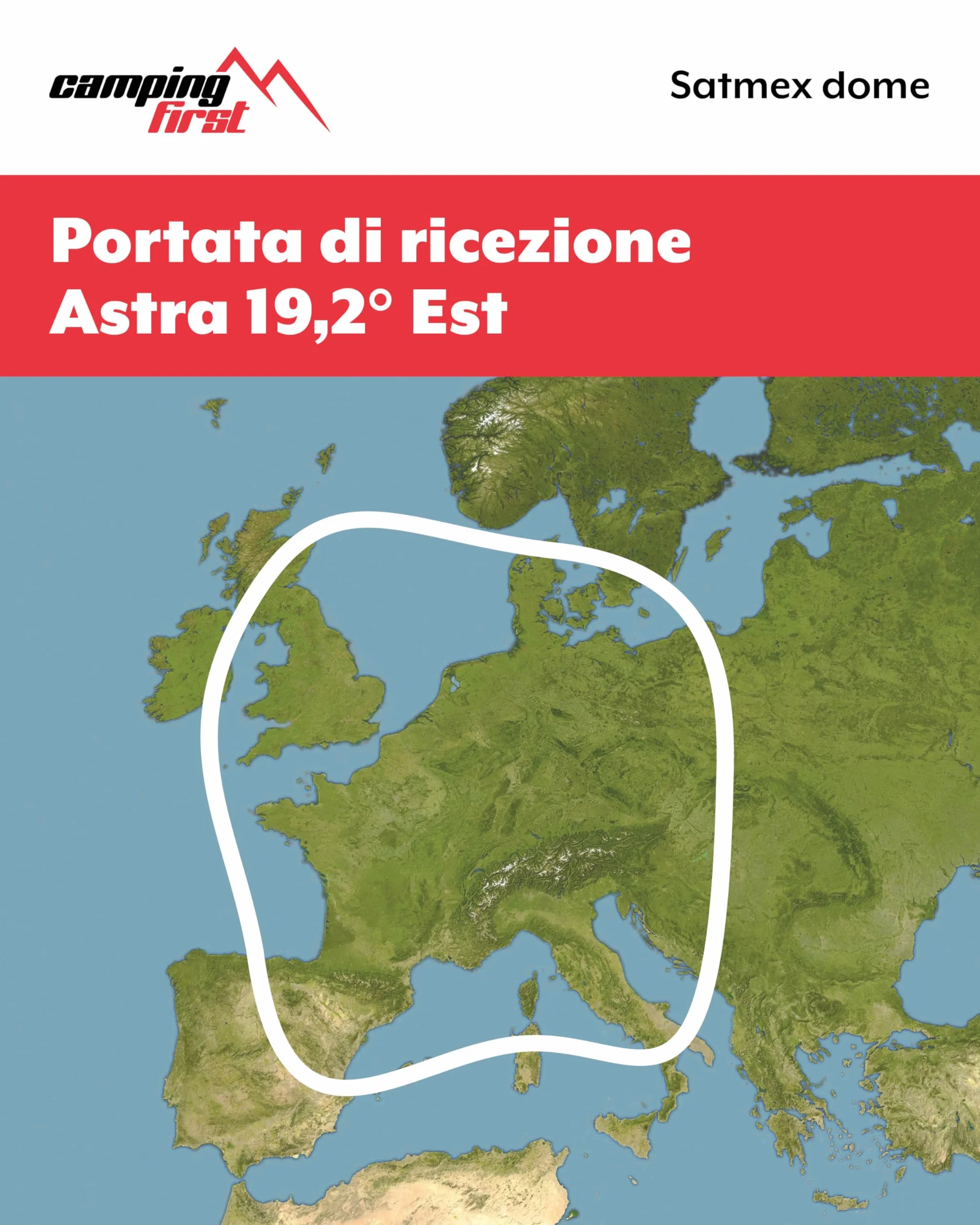 Satmex Dome – Antenna Satellitare (Completamente automatica, orienta Astra 19,2° Est, cupola robusta, senza alimentazione aggiuntiva, ideale per uso mobile) – Bianco