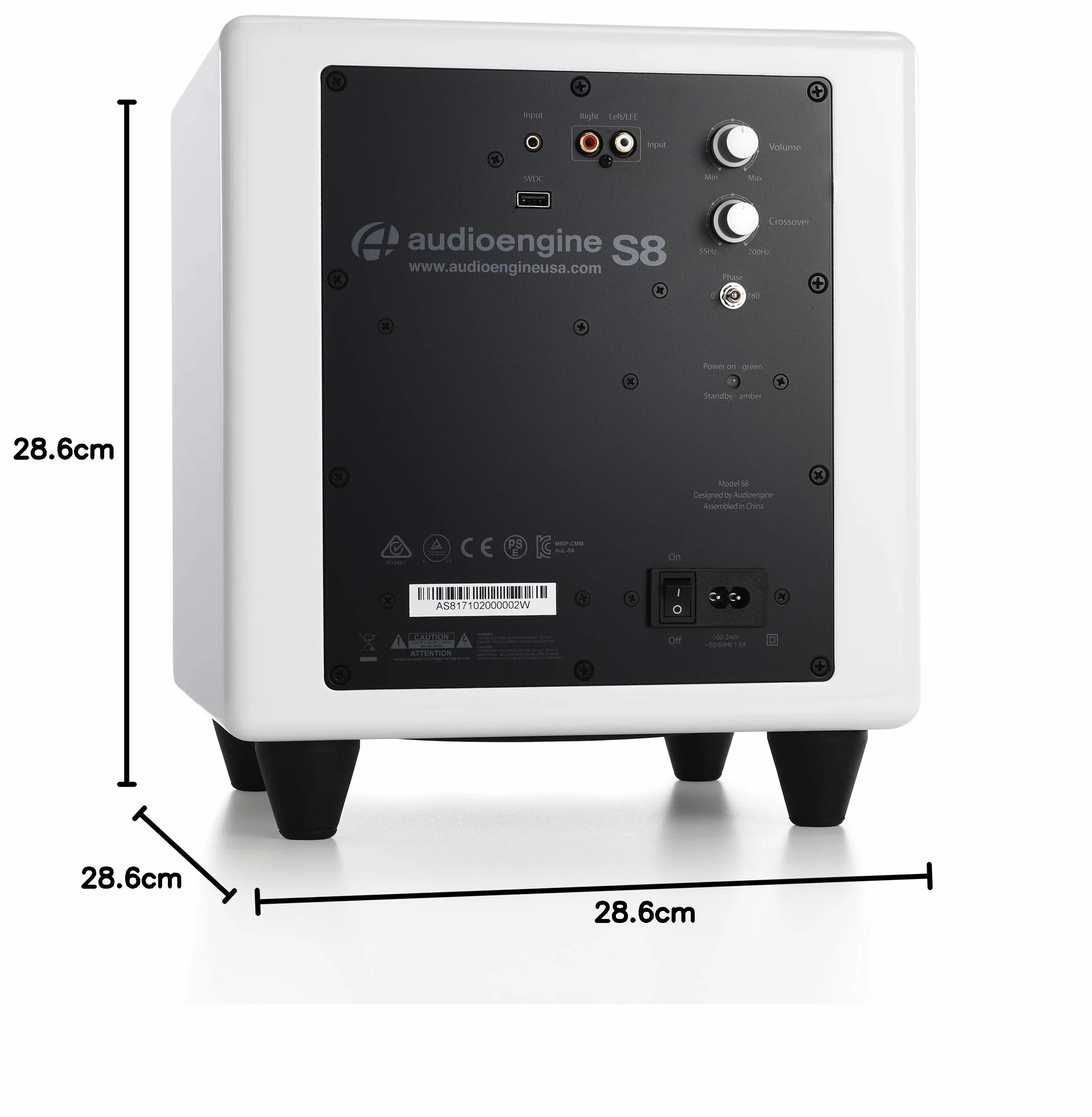 Audioengine S8 Subwoofer 250W 8 cala amplificatore incorporato cassa domestico