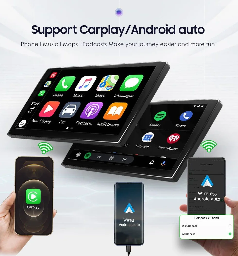 Autoradio Android 14 per Renault Clio 2012-2019, 8-core 4G+32G navigazione GPS radio, con CarPlay wireless Android automatico Bluetooth WiFi mirror link fotocamera posteriore/anteriore FM