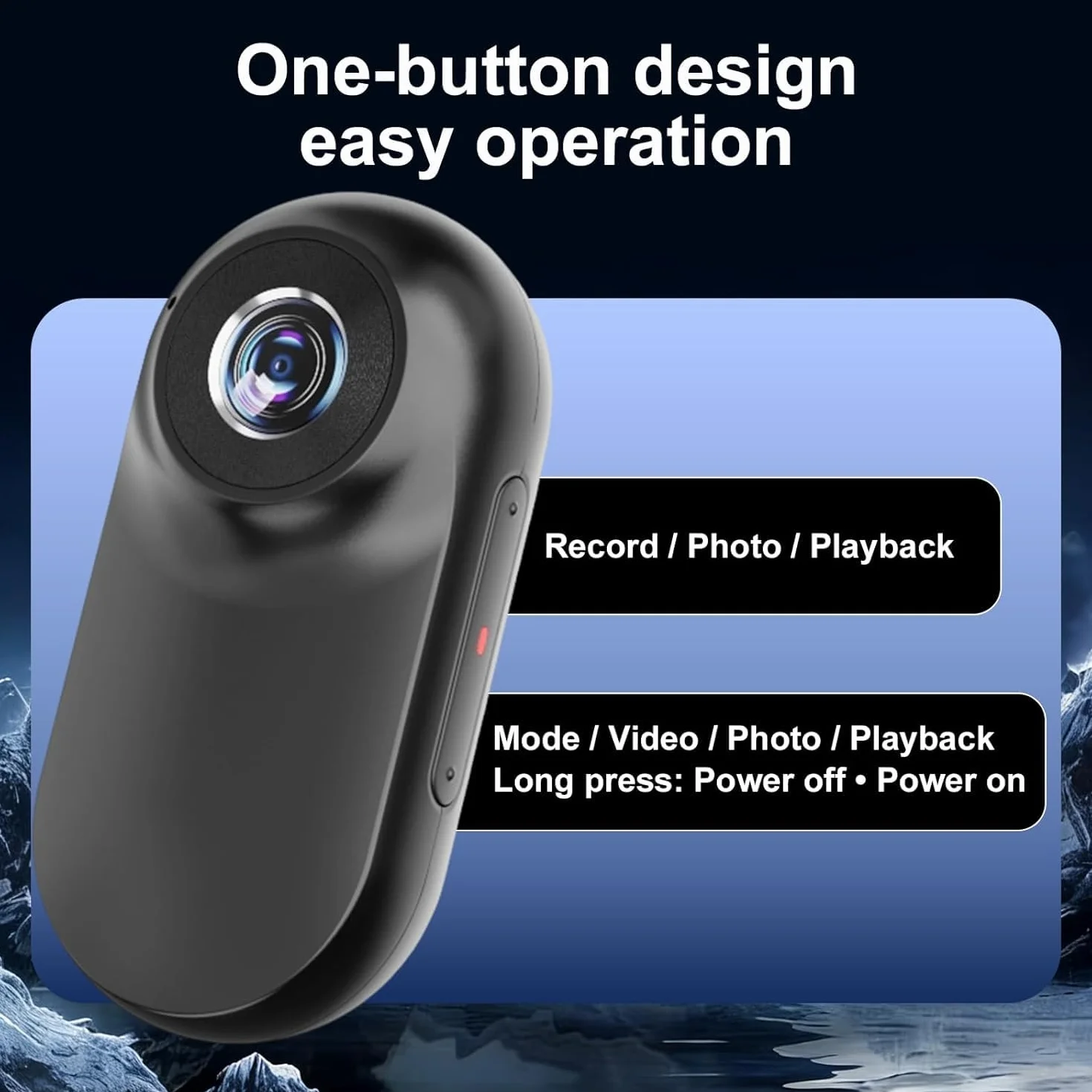 Mini Action Cam Bodycam con scheda di memoria da 32 GB, fotocamera per registrazione a mani libere, fotocamera per casco per bicicletta e moto, mini fotocamera portatile per esterni, escursionismo