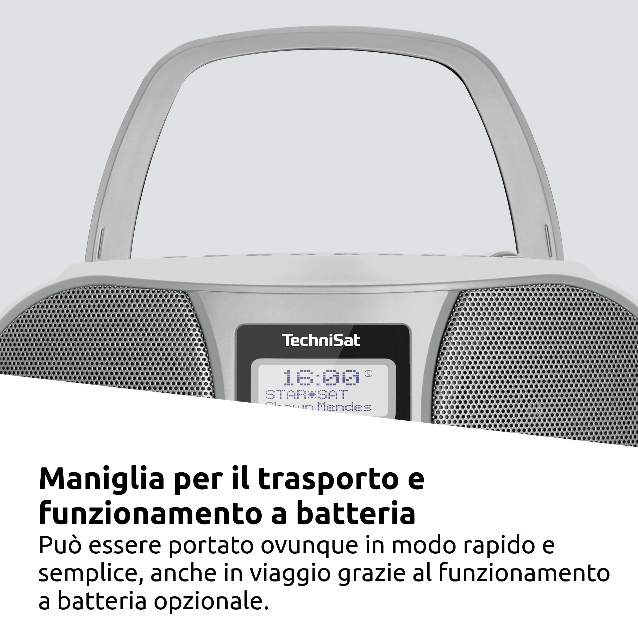 TechniSat DIGITRADIO 1990 Radio DAB+/FM Lettore CD Stereo Bluetooth Argento