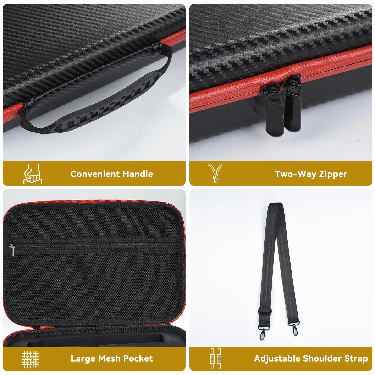 UTEBIT Borsa per valigie Insta360 X5, borsa a tracolla impermeabile portatile con tracolla, custodia a prova di caduta per accessori Insta 360 X5