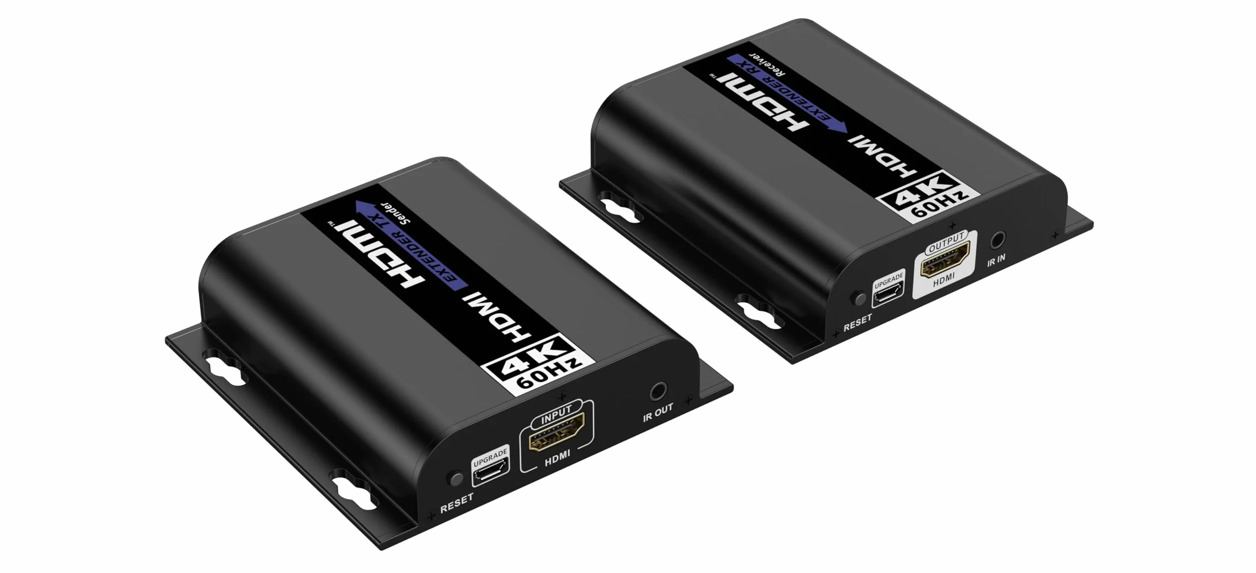 PremiumCord Extender HDMI 4K fino a 120 m tramite LAN, Over IP, Cat5/5E/6, UHD 4K 2160p 60Hz, Full HD 1080p, 4:4:4, HDMI 2.0, HDCP 2.2, Robusto Alloggiamento in Alluminio